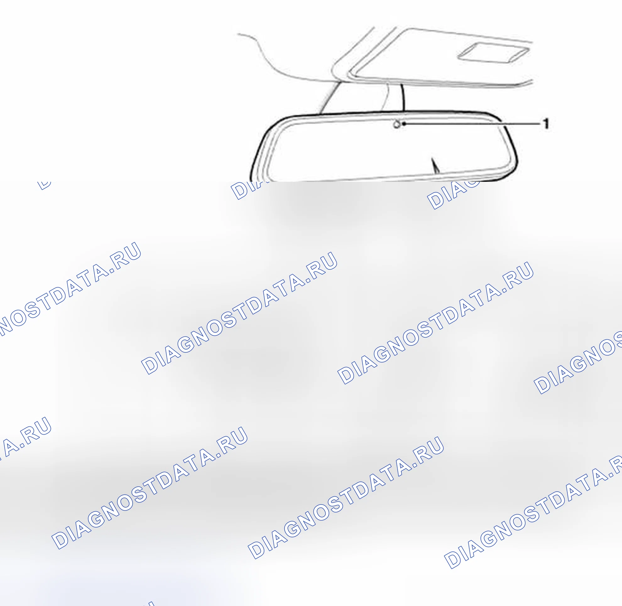 Рис. 104: Внутреннее зеркало. Land Rover Range Rover III