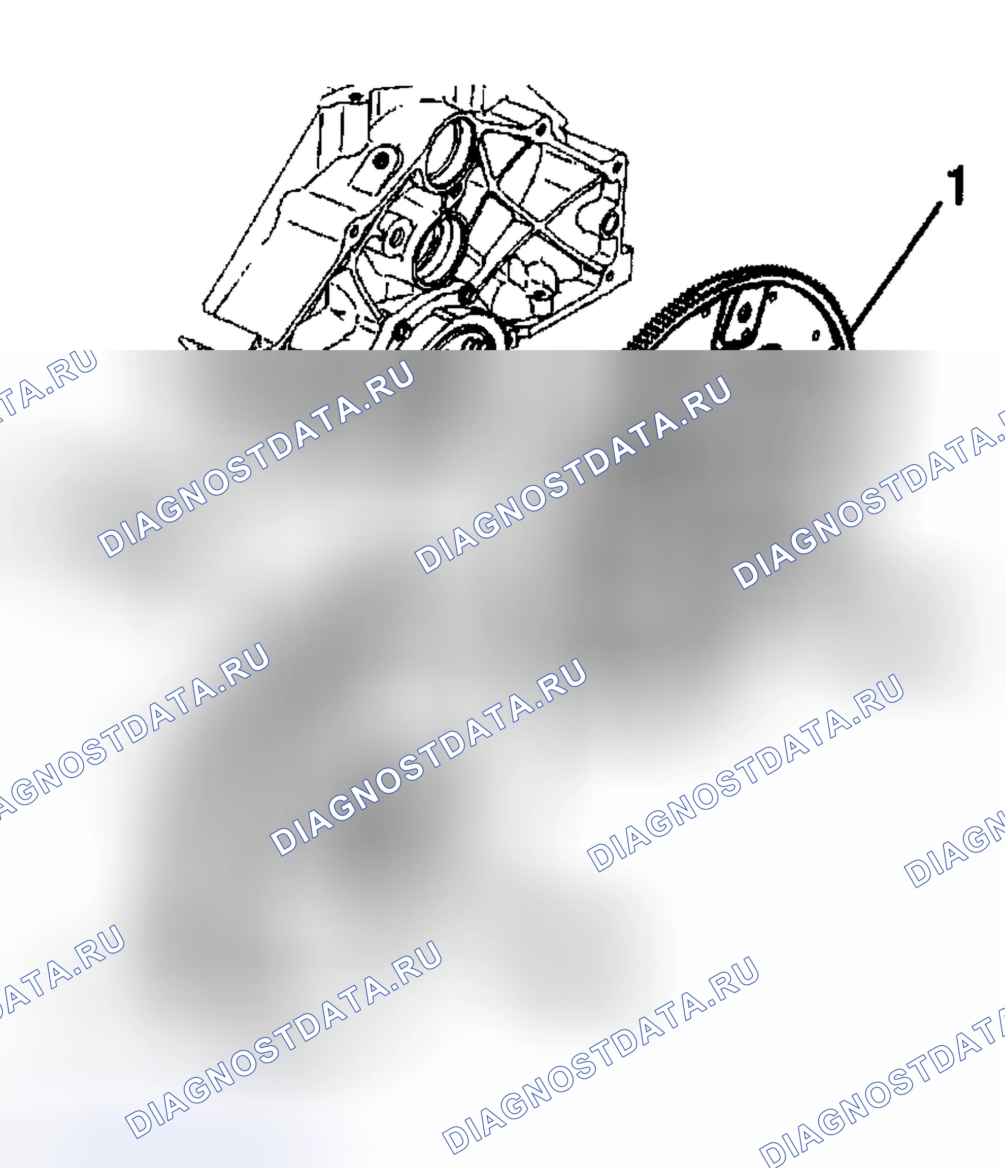 Рис. 143: Снятие маховика двигателя. GMC Sierra 2500 