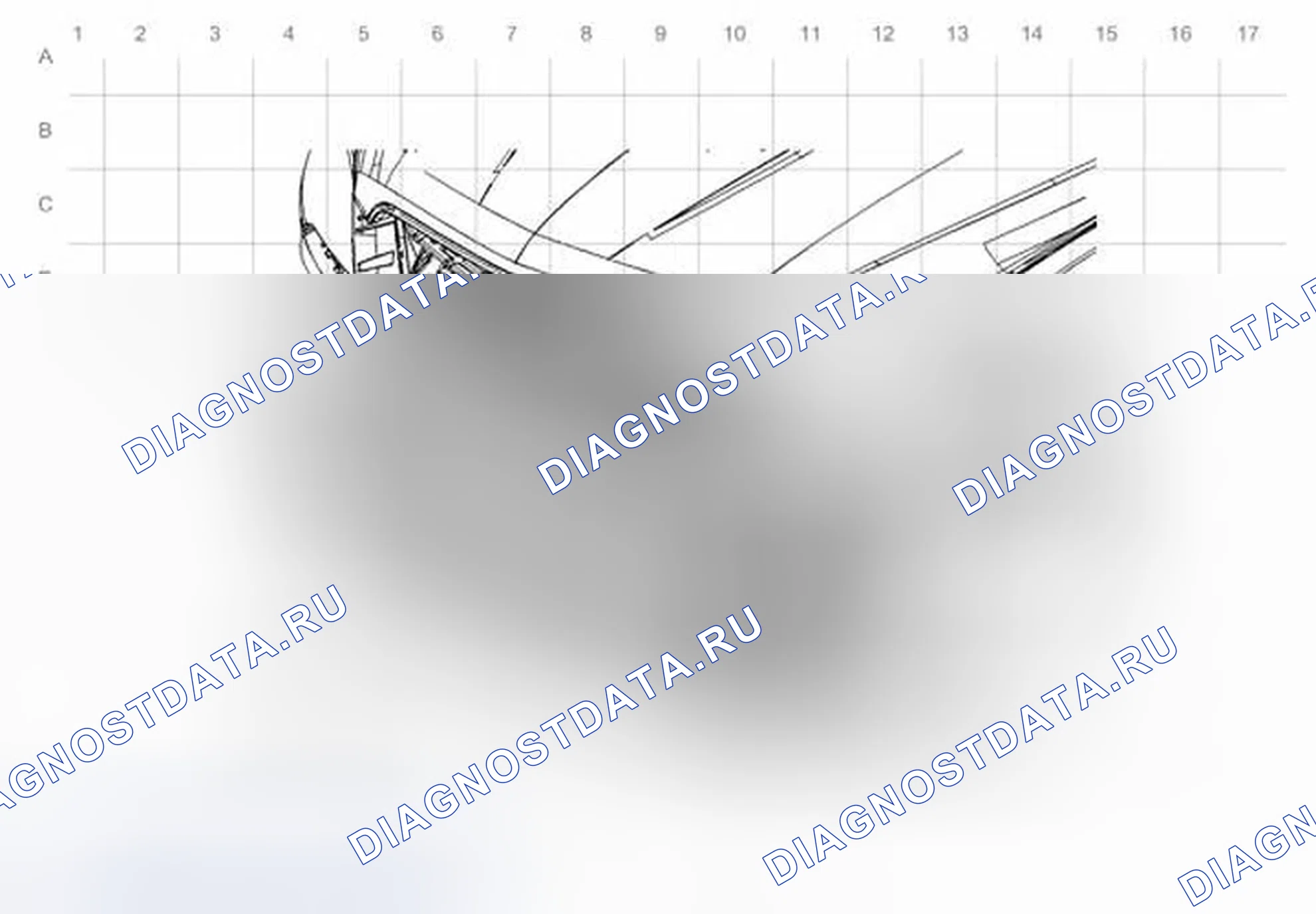 Рис. 56: Прокладка кабелей передней лампы - снаружи. Buick Encore I