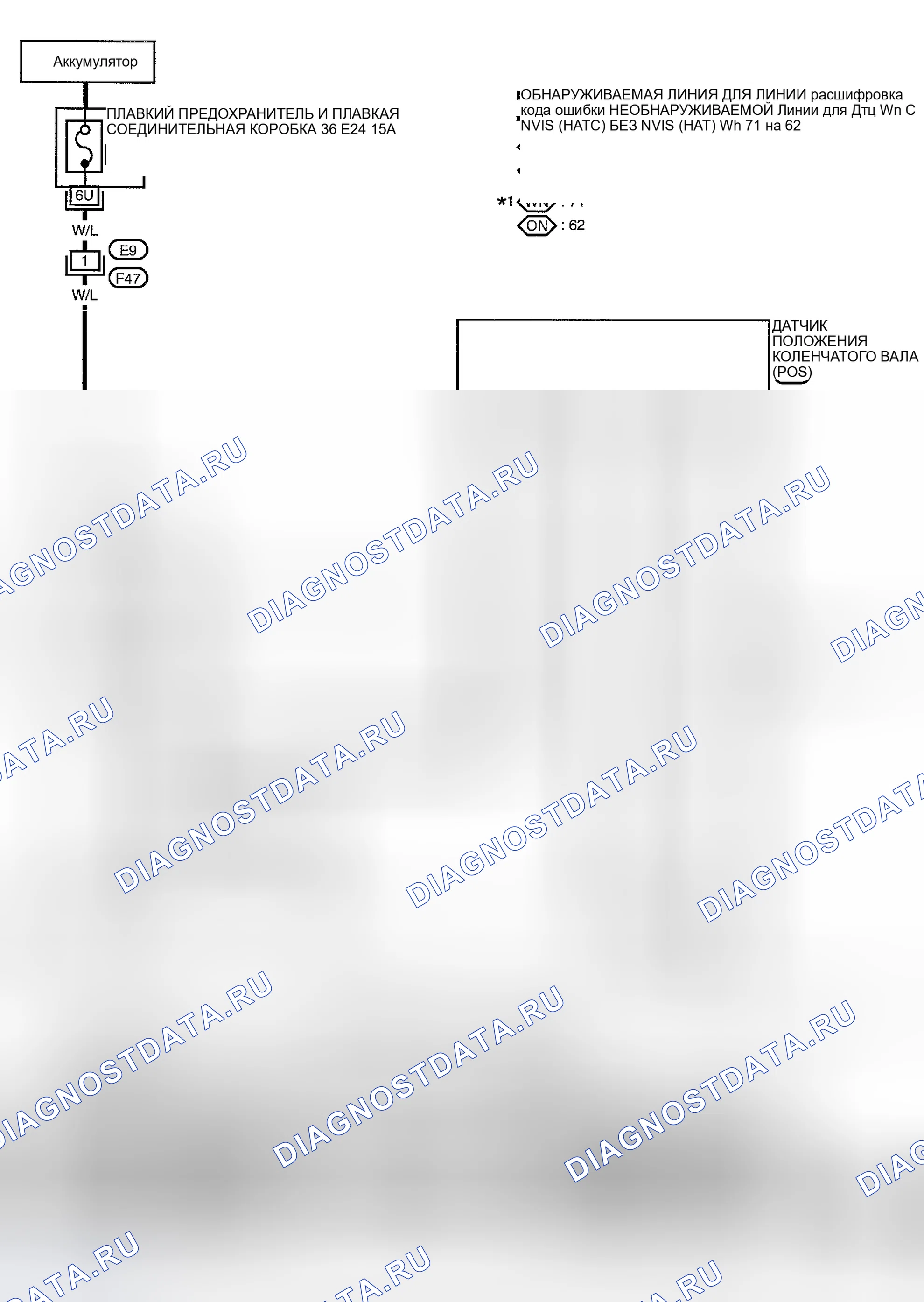Рис. 754: Идентификация цепи. Nissan Sentra B15