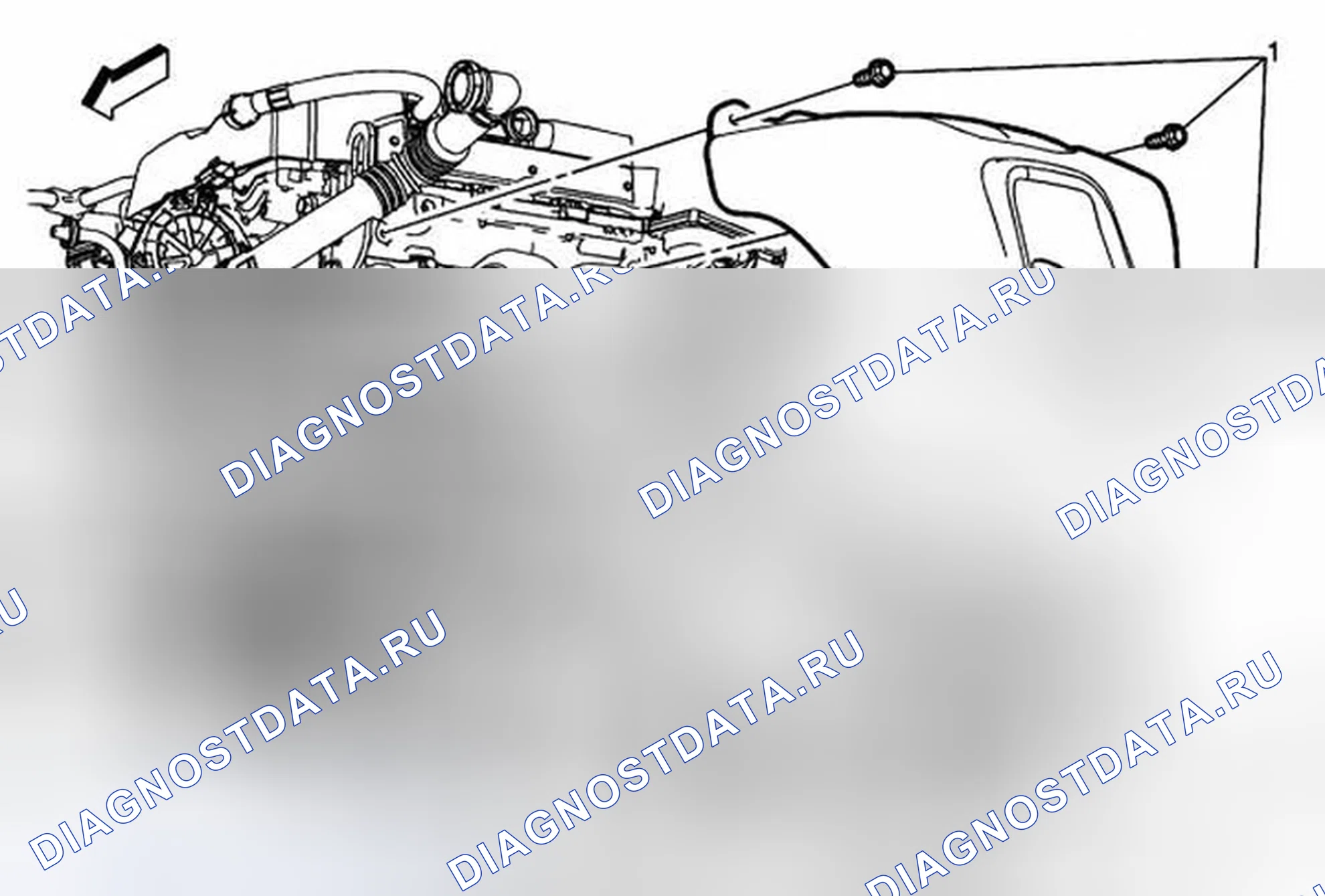 Рис. 7: Замена теплозащитного экрана выпускного коллектора (Lcv). Cadillac ATS I