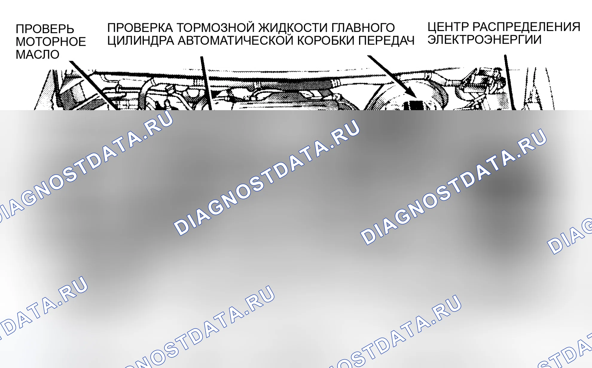 Рис. 3: РАСПОЛОЖЕНИЕ ТОЧЕК ОБСЛУЖИВАНИЯ. Dodge Pickup R2500 