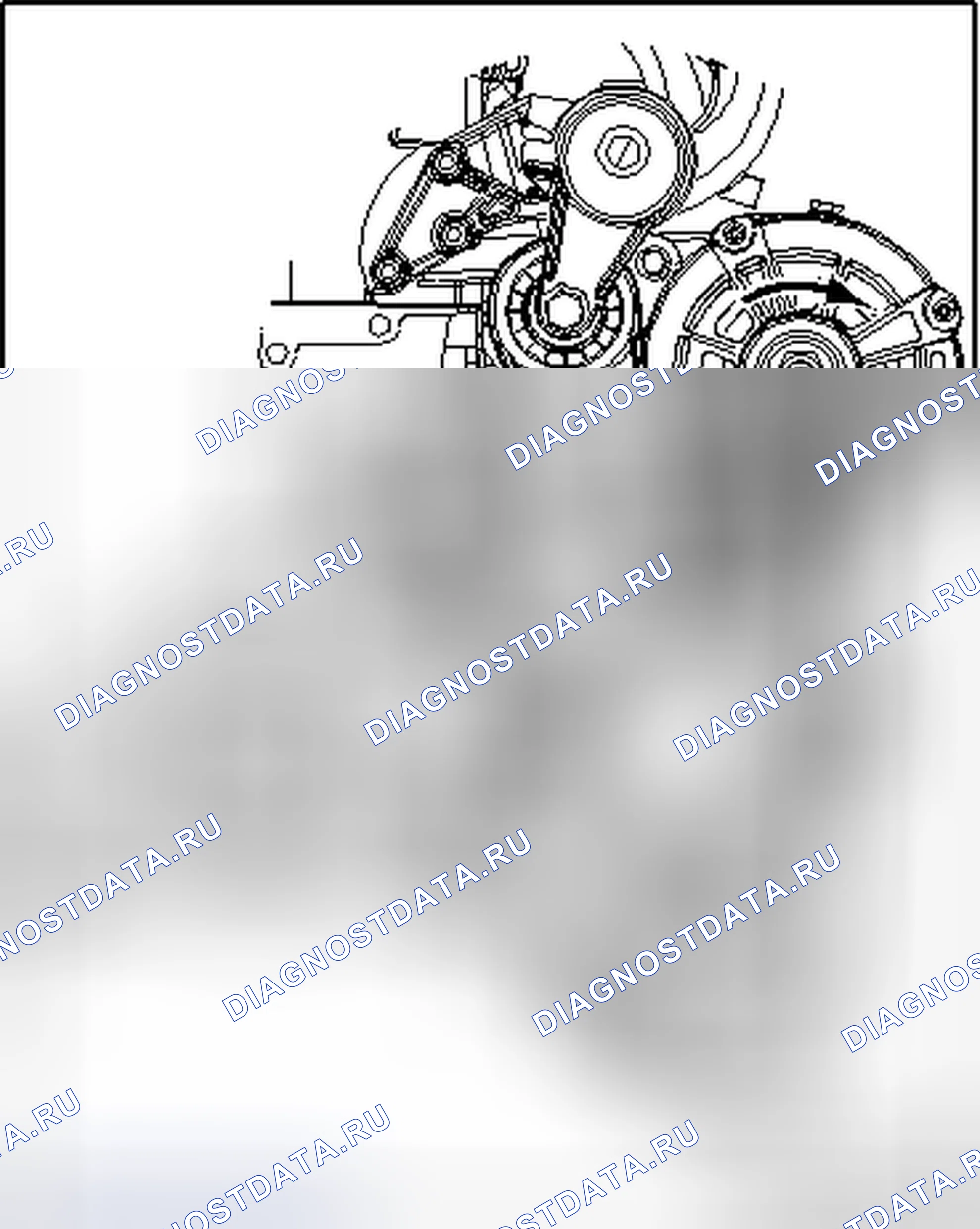 Рис. 61: ПРОКЛАДКА РЕБРИСТОГО РЕМНЯ [ДЛЯ ДВИГАТЕЛЯ (ДВИГАТЕЛЕЙ): BAA, Bhk, Ph l, BMX]. Volkswagen Touareg I