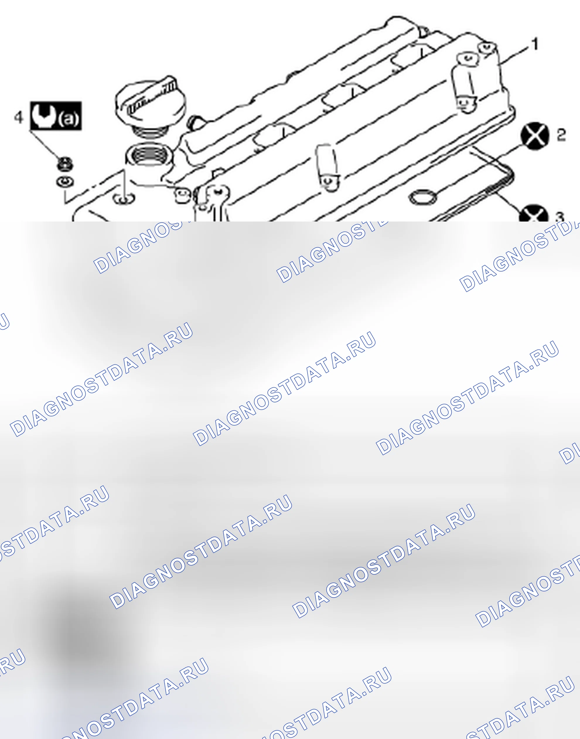 Рис. 17: Компоненты крышки головки цилиндров. Suzuki SX4 I