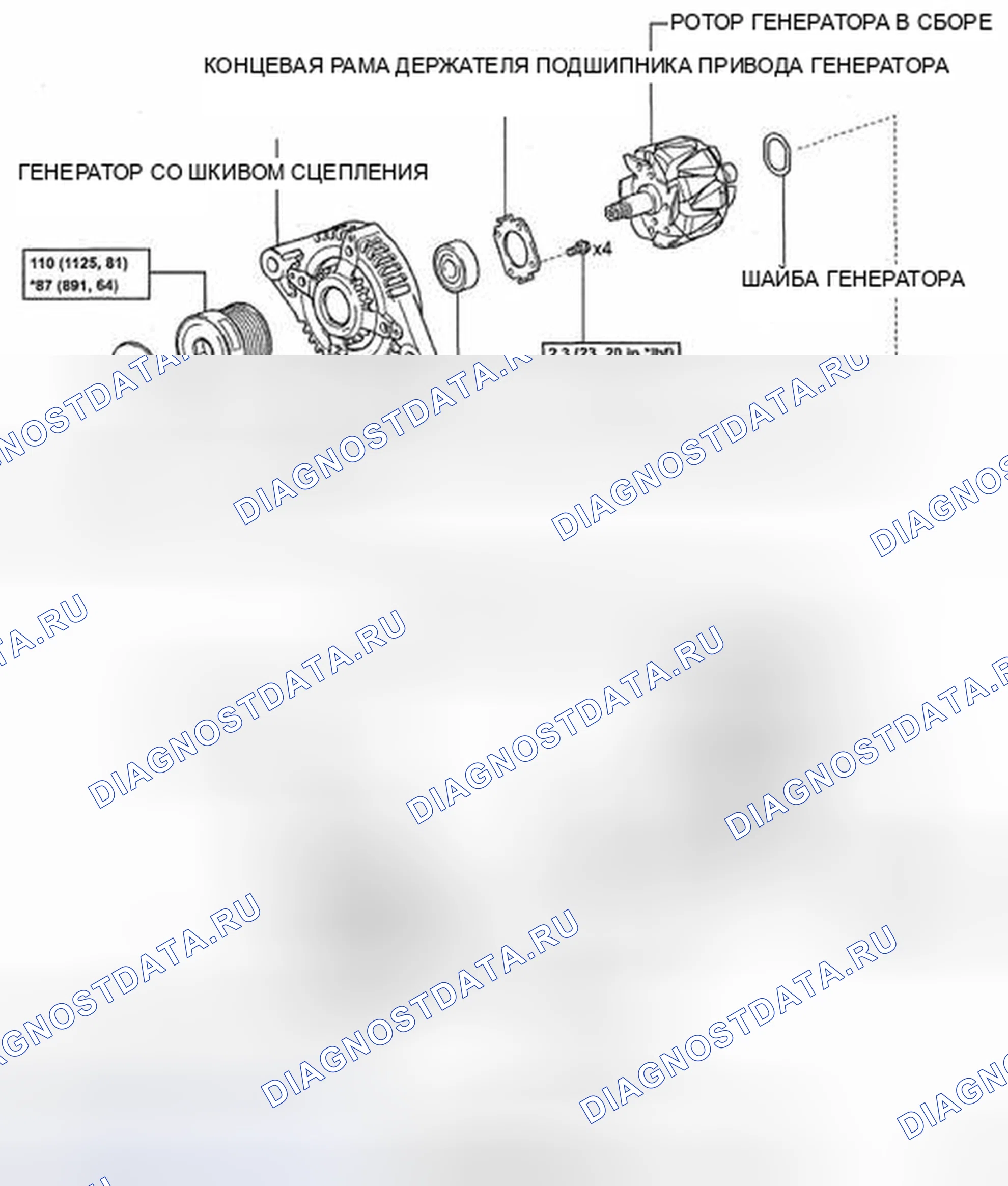Рис. 4: КОМПОНЕНТЫ. Toyota Avalon XX30 рестайлинг