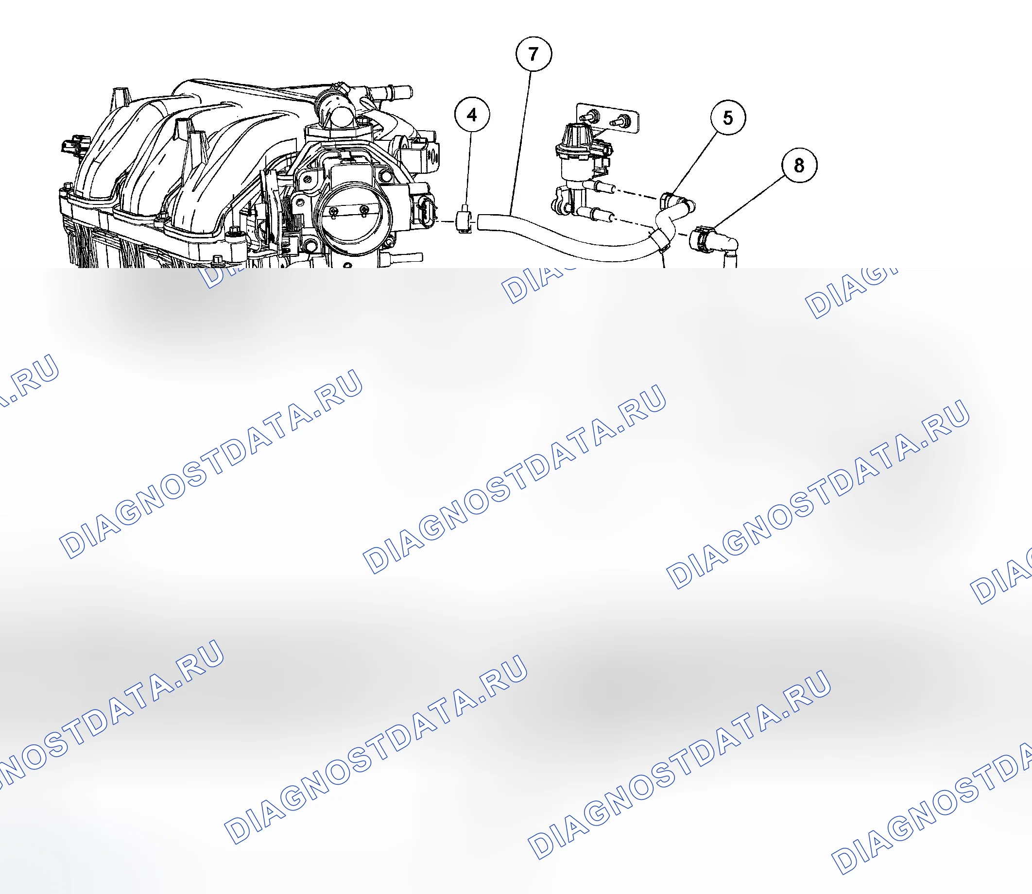 Рис. 31: Топливопроводы - 3,0 л (4V). Hyundai Matrix I