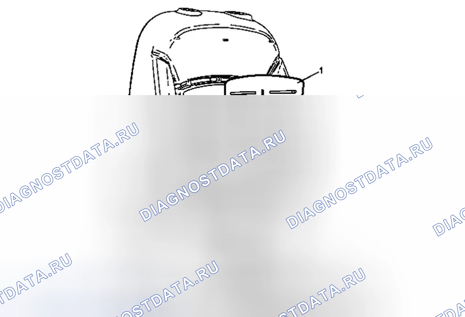 Рис. 25: Замена обогревателя подушки спинки сиденья водителя или пассажира. Chevrolet Spark M300