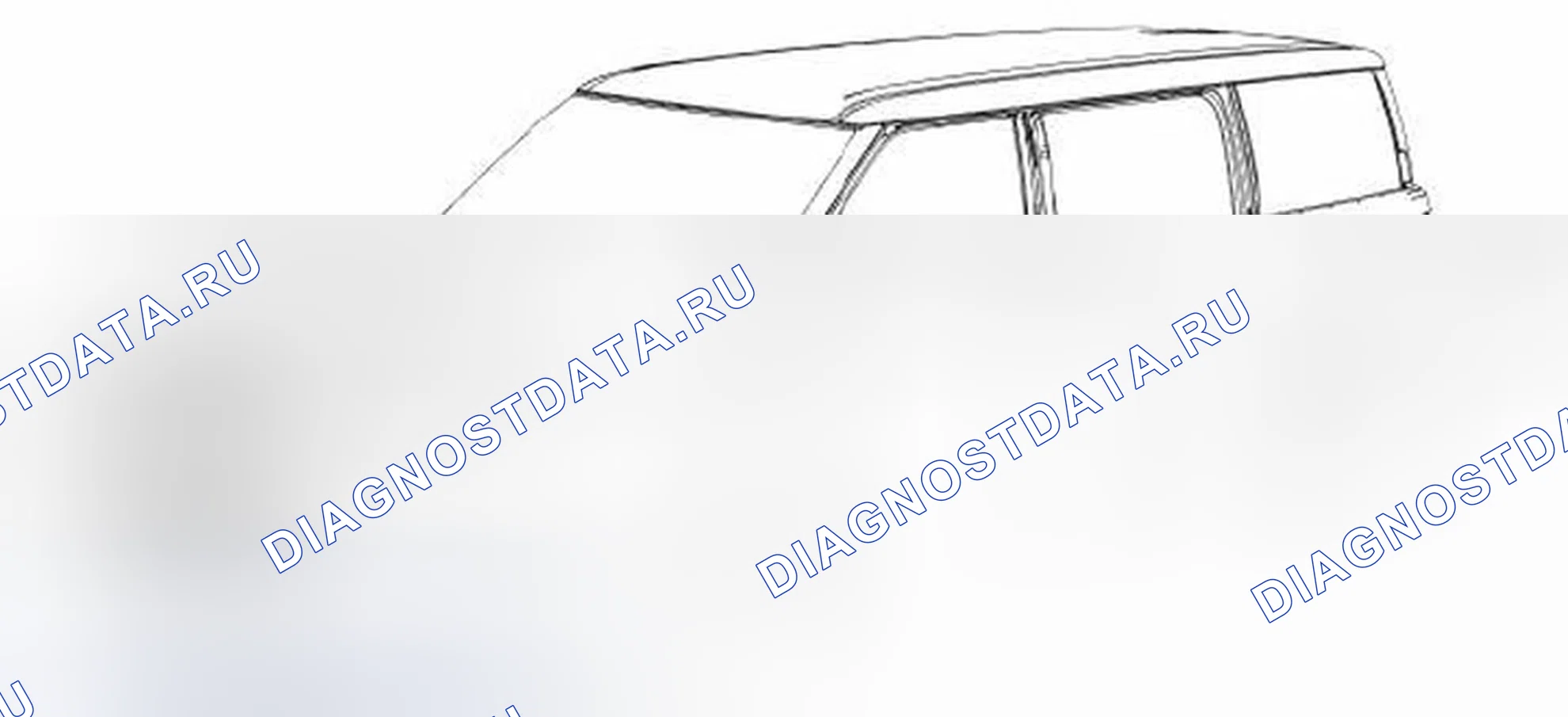Рис. 94: Окрашенные снаружи пластиковые компоненты. Ford Flex I