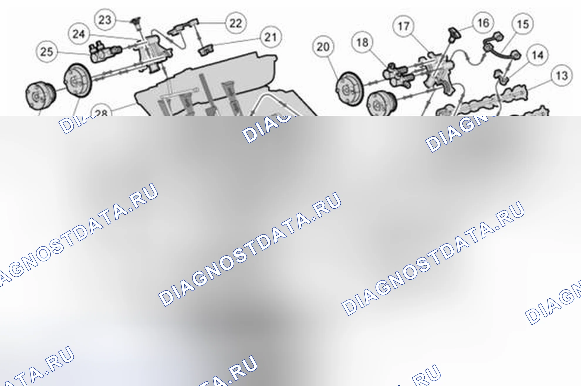 Рис. 818: Сборка двигателя. Ford Pickup F250 Super Duty II