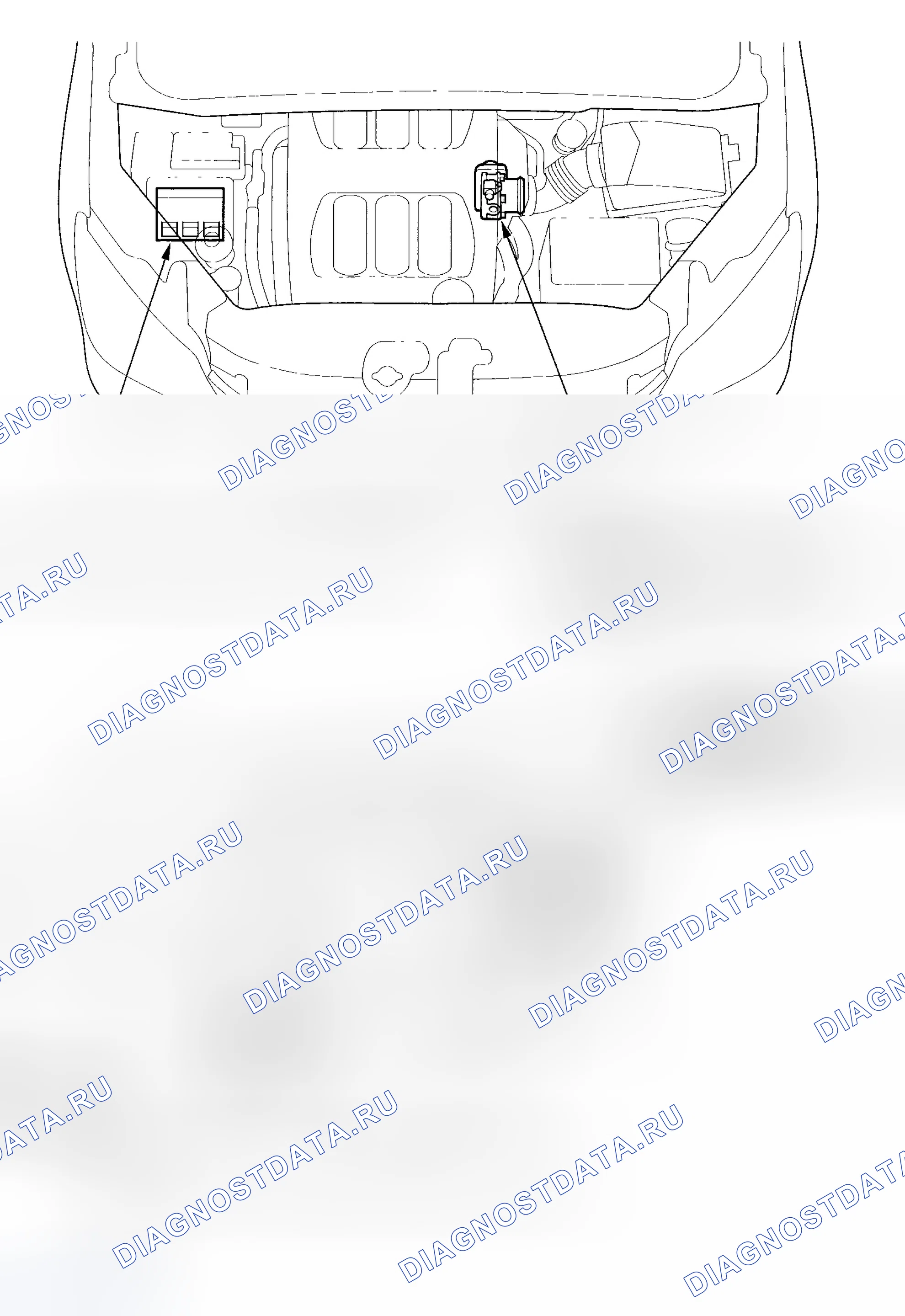 Рис. 175: Указатель расположения компонентов. Honda Odyssey I