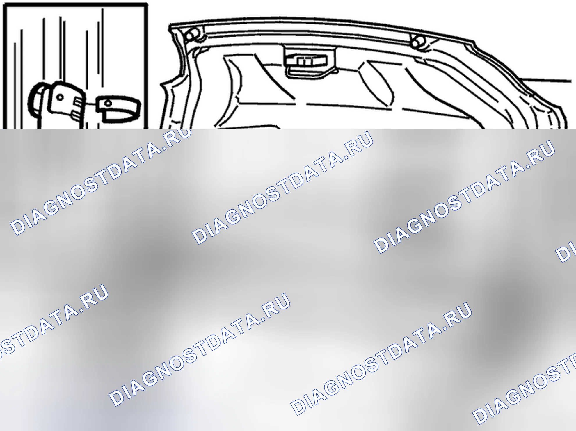 Рис. 781: Снятие и установка крышки багажника. Volvo C70 I