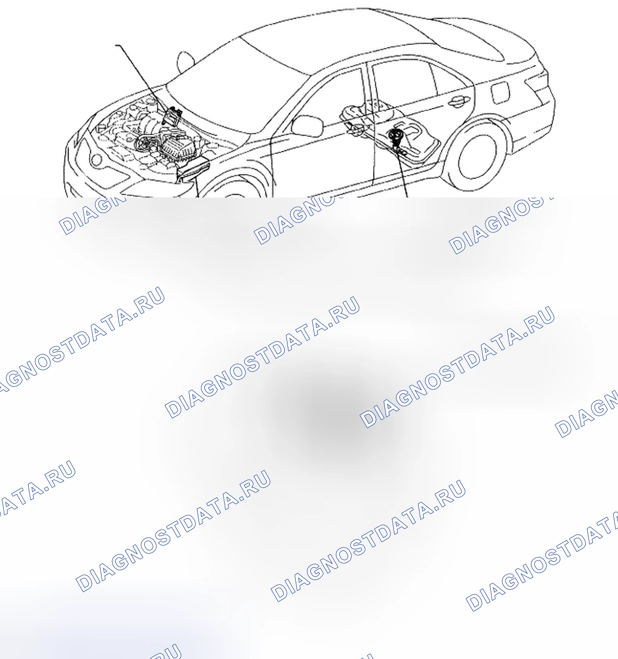 Рис. 110: РАСПОЛОЖЕНИЕ ДЕТАЛЕЙ. Toyota Camry XV40