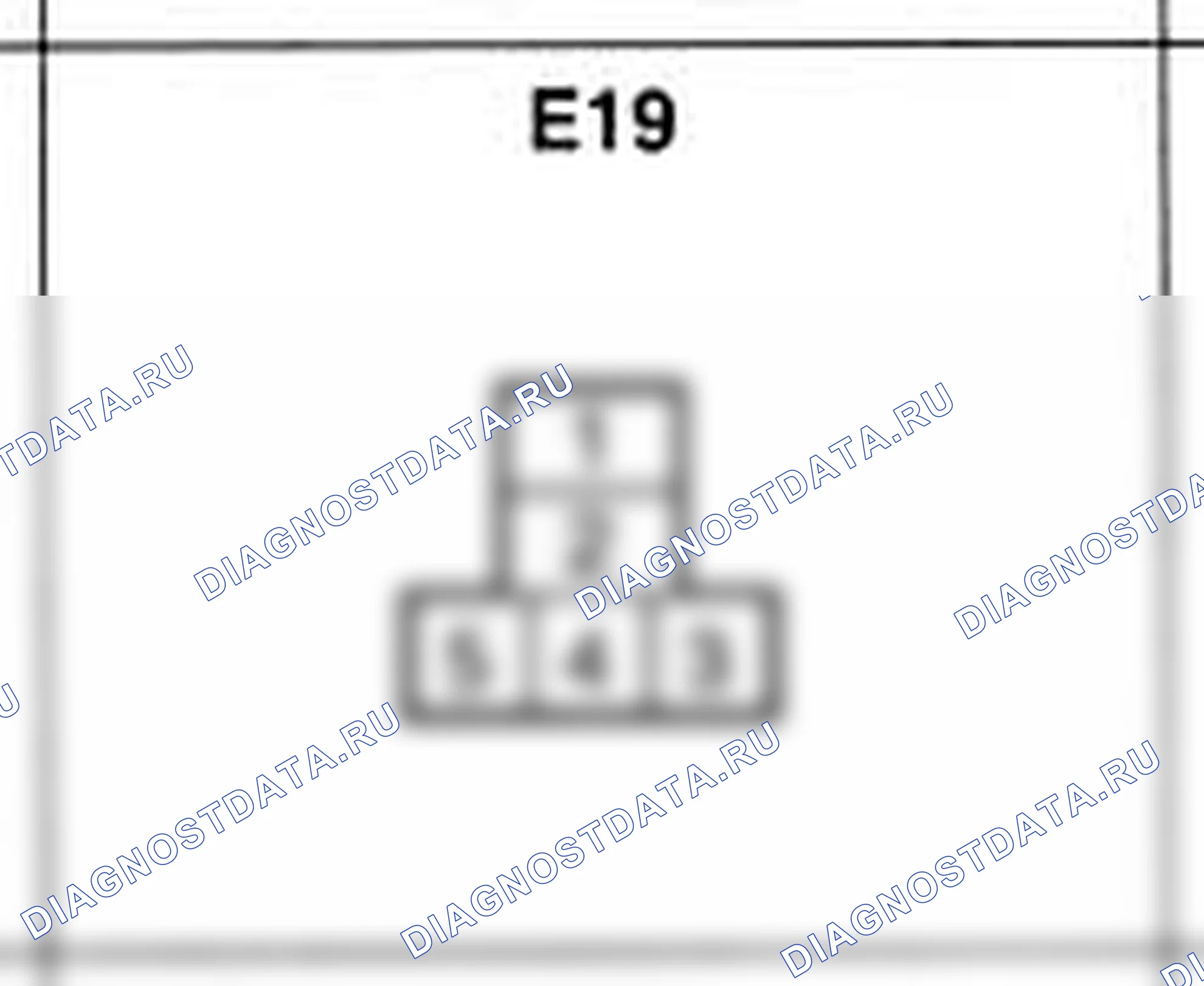 Распиновка разъёма E19 — жгута двигателя. Hyundai H-1 A1