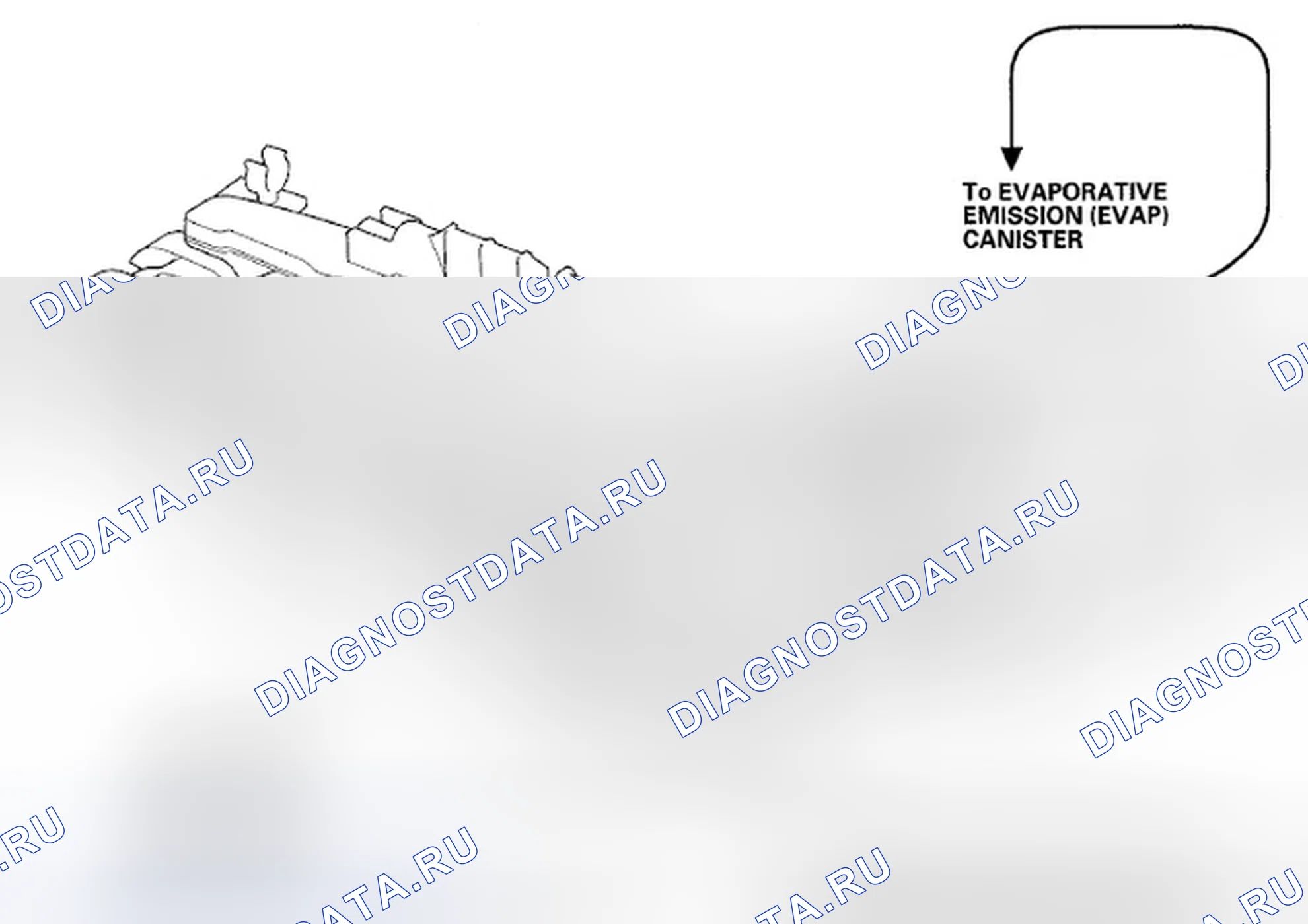 Рис. 896: Трассировка вакуумного шланга. Honda Civic VIII