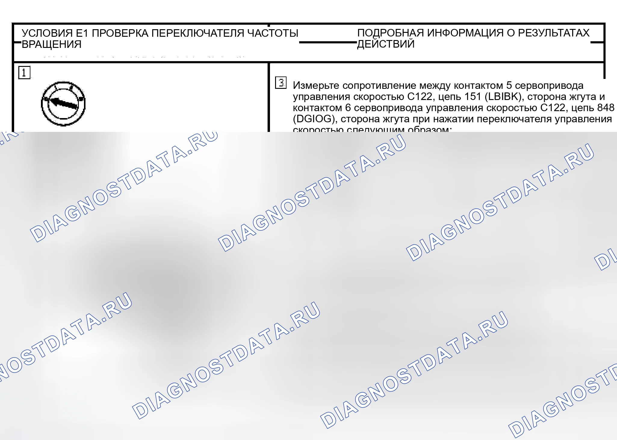 Рис. 16: КОНТРОЛЬНОЕ ИСПЫТАНИЕ E: ПЕРЕКЛЮЧАТЕЛЬ ЧАСТОТЫ ВРАЩЕНИЯ НЕ РАБОТАЕТ. Ford Explorer Sport Trac I