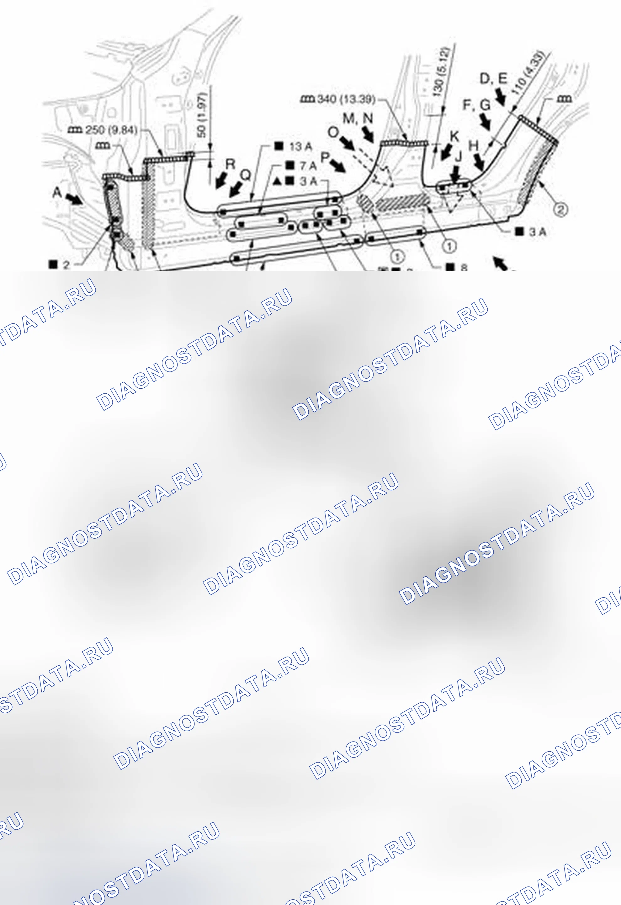 Рис. 278: Внешний подоконник. Infiniti EX35 I