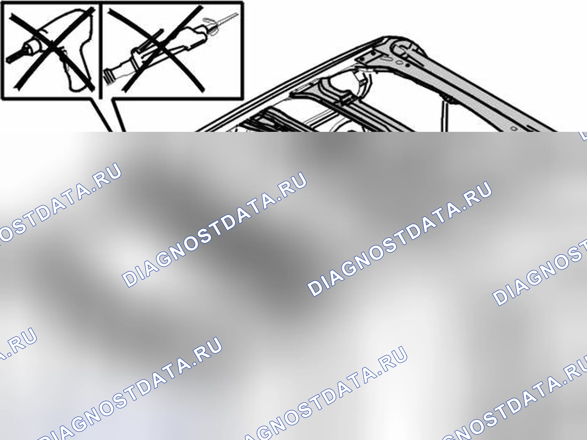 Рис. 136: УДАЛЕНИЕ АРОК КРЫШИ. Volvo XC90 I рестайлинг