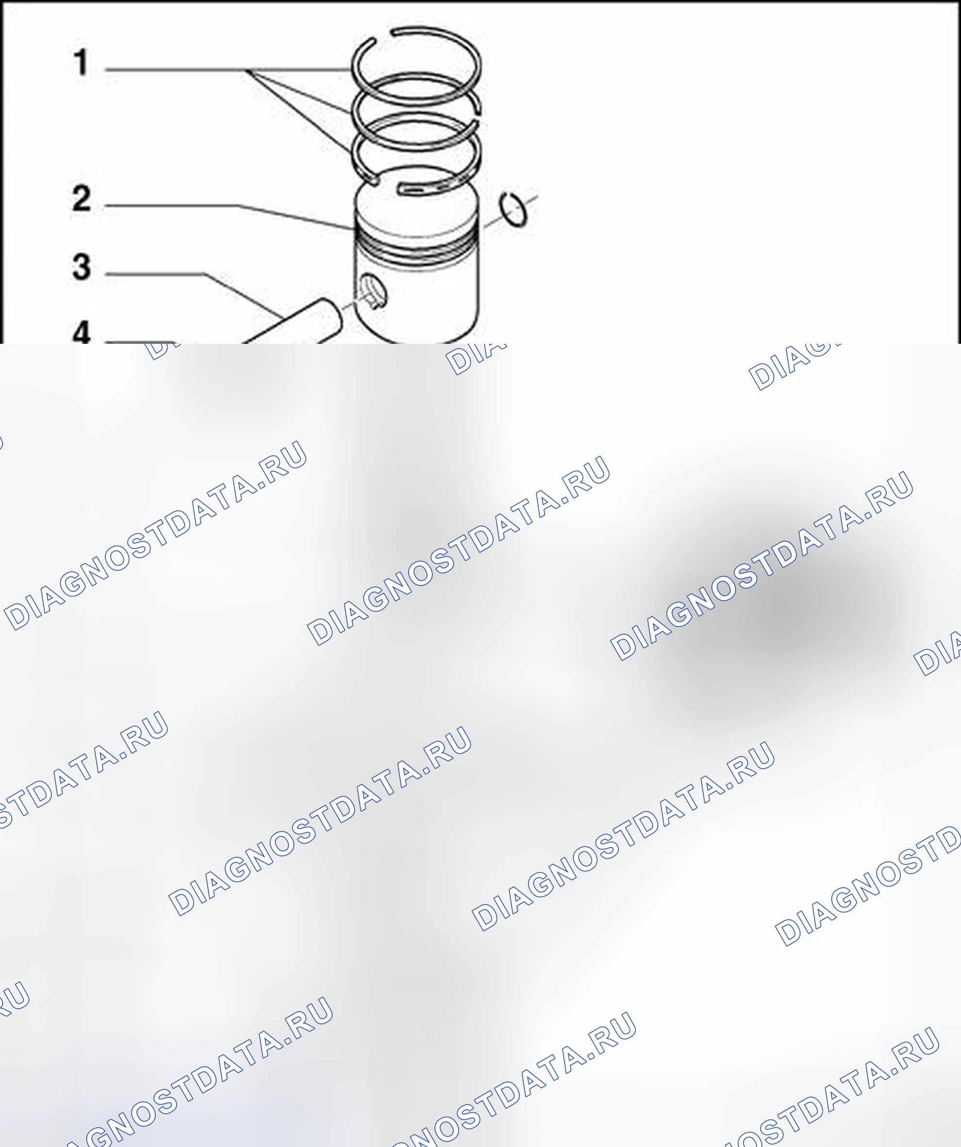 Рис. 354: Поршень и шатун, разборка и сборка. Volkswagen Golf Mk4