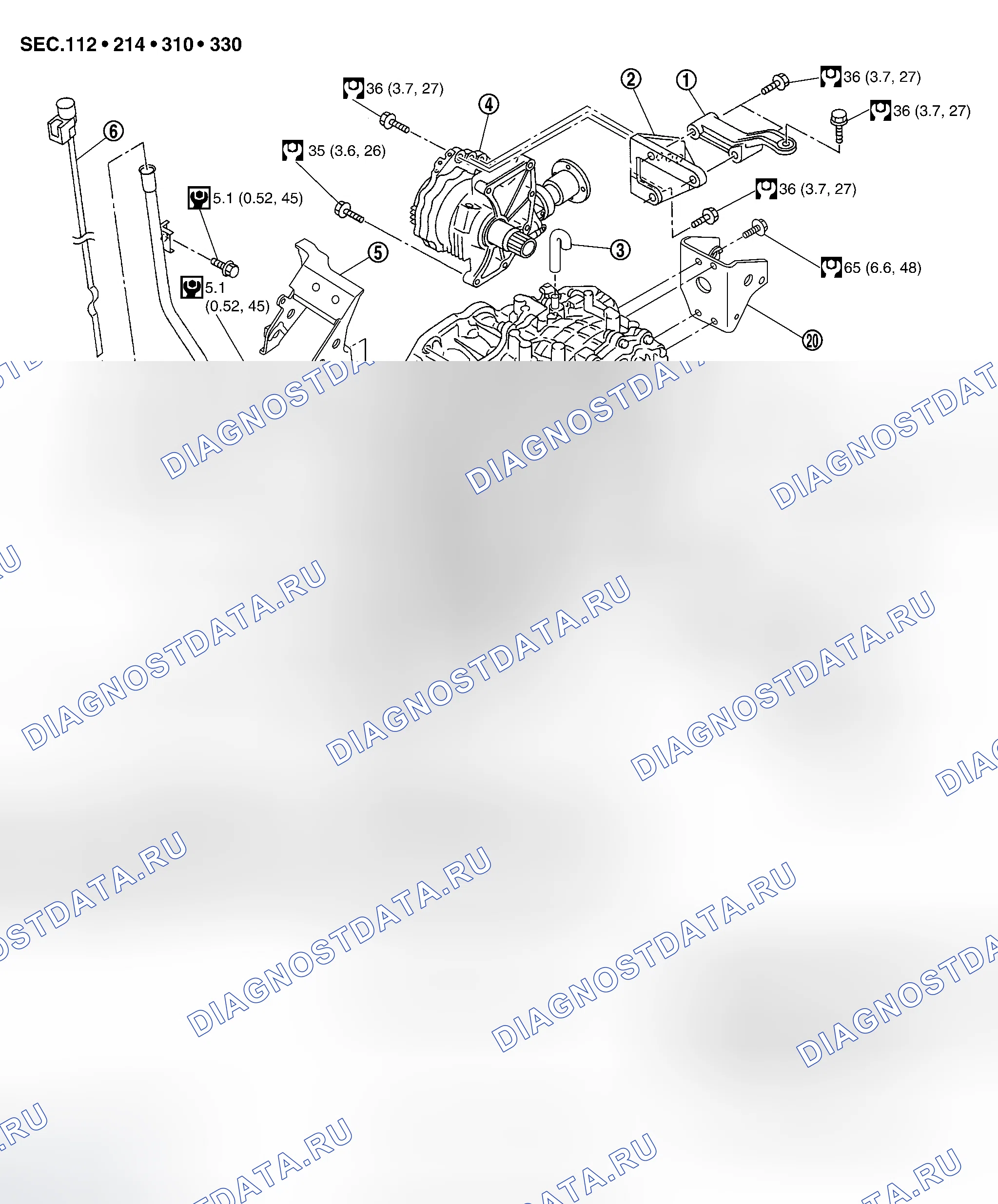 Рис. 144: КОМПОНЕНТЫ (МОДЕЛИ AWD). Nissan Murano Z50