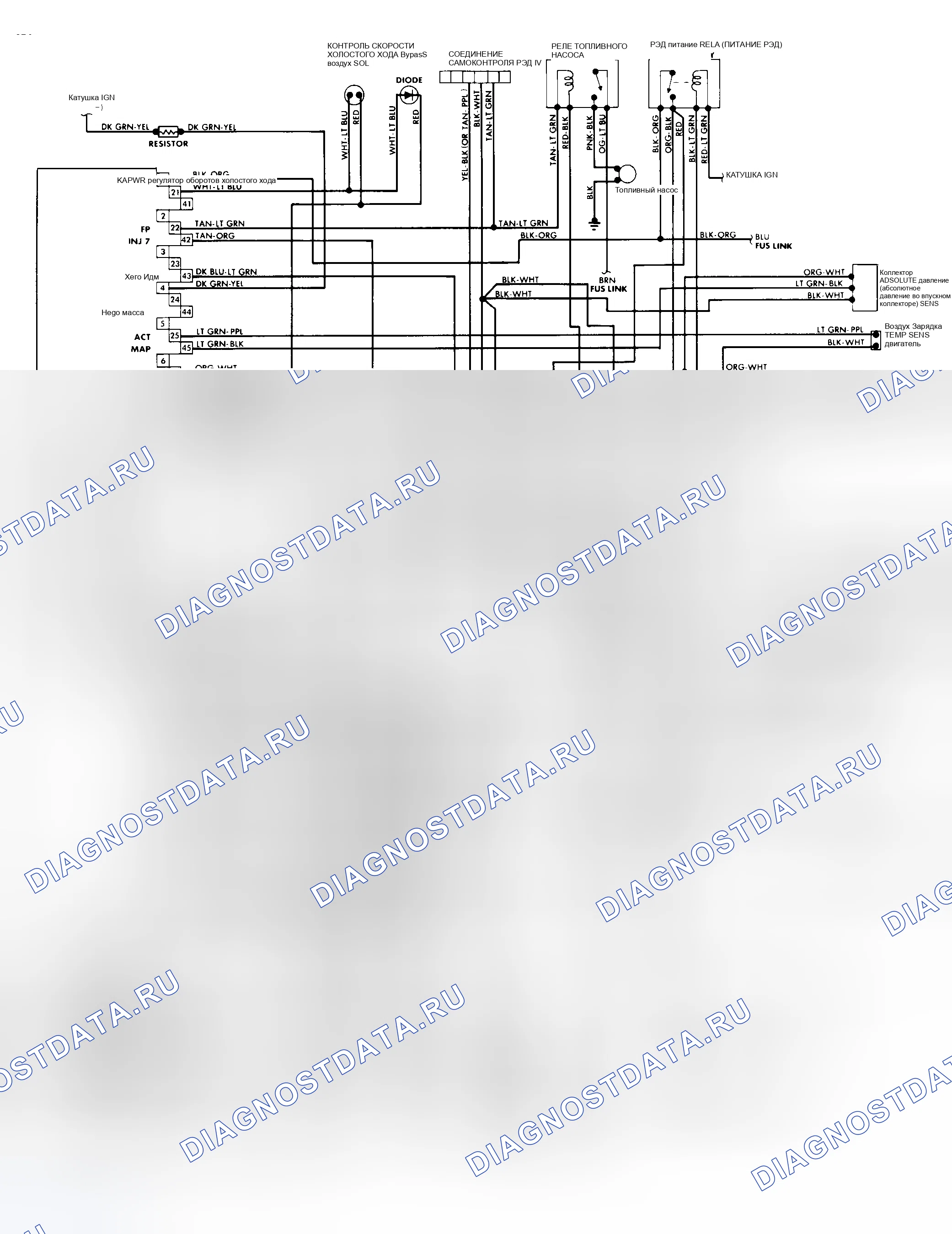 Рис. 63: электросхема 5.0L SEFI EEC-IV (Mustang). Ford LTD Crown Victoria I