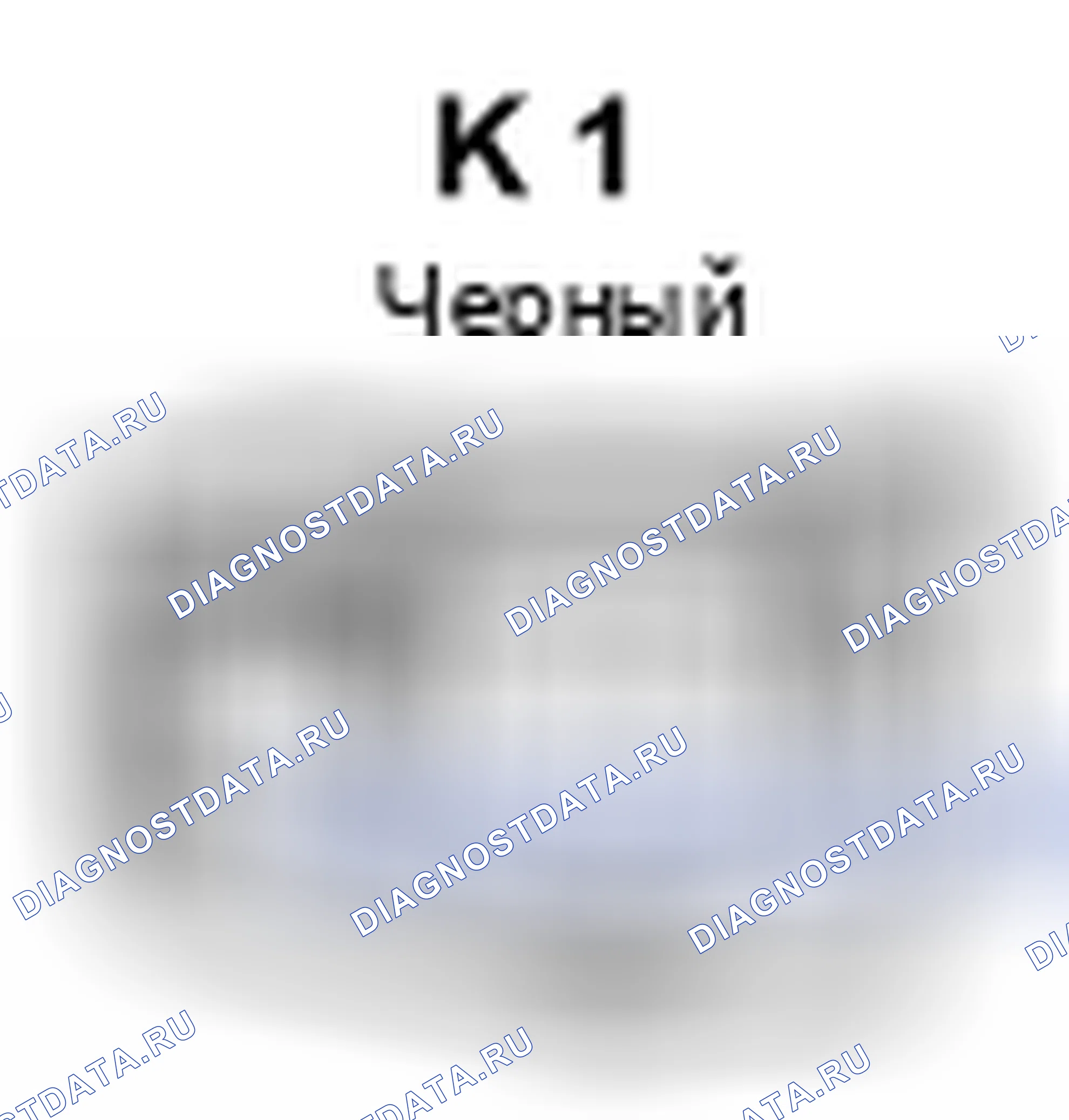 Рис. 721: Вид с торца разъема датчика детонации (блок 1) (K 1). Toyota Prius II рестайлинг