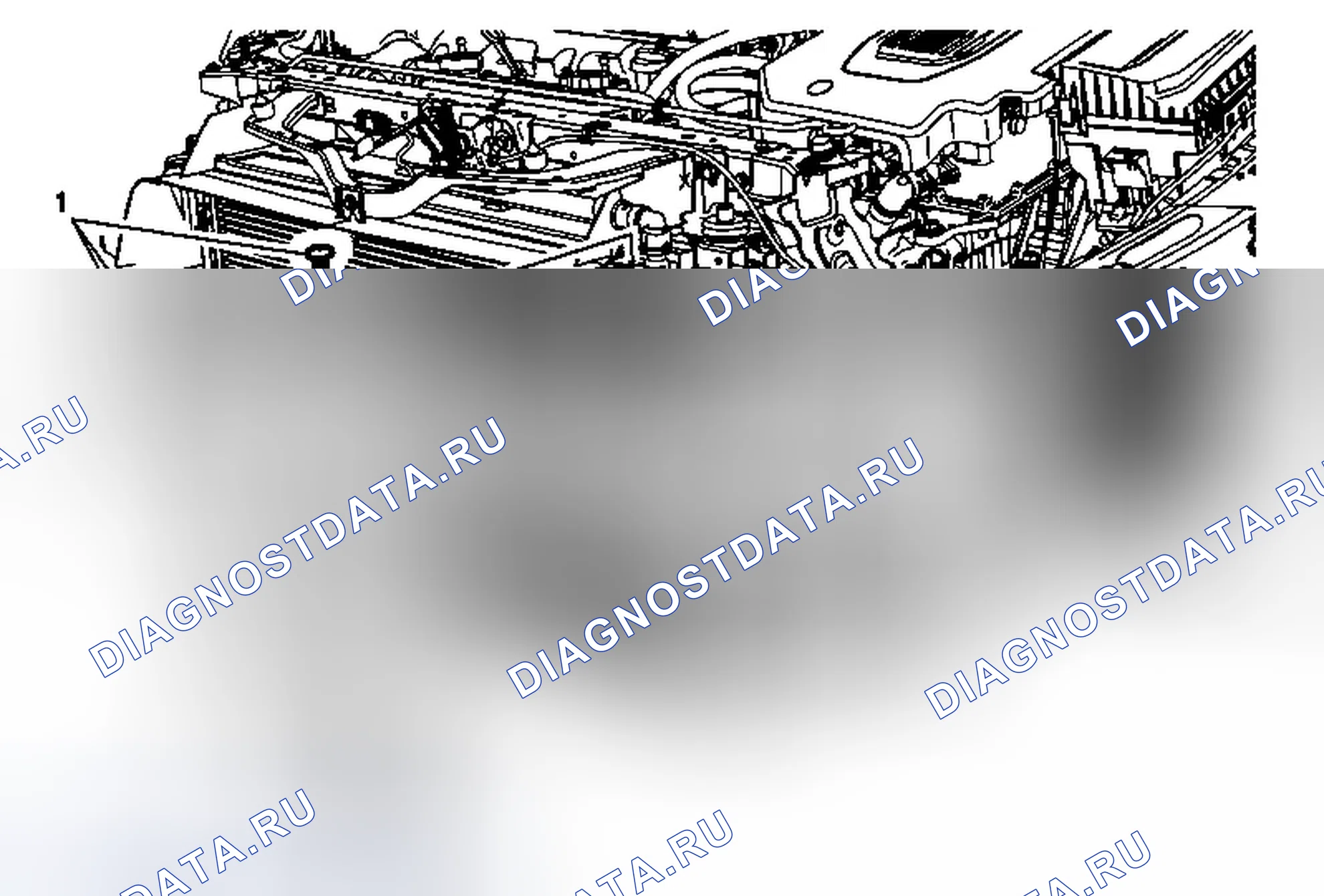 Рис. 9: Замена воздушной перегородки радиатора - левая сторона. Chevrolet Volt I