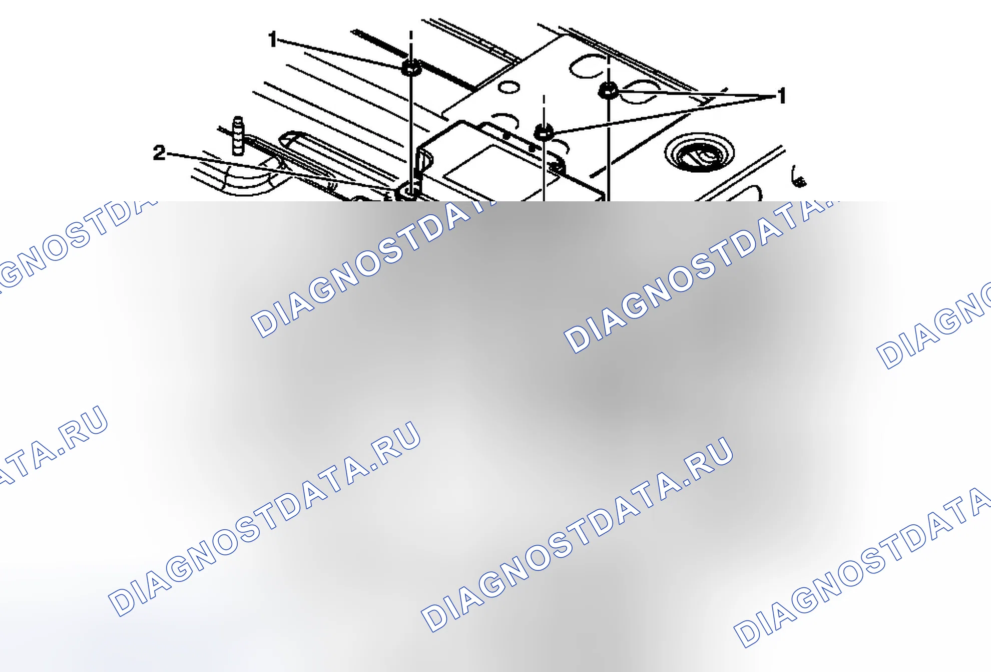 Рис. 8: Замена модуля датчиков и диагностики подушек безопасности. Chevrolet Malibu VIII