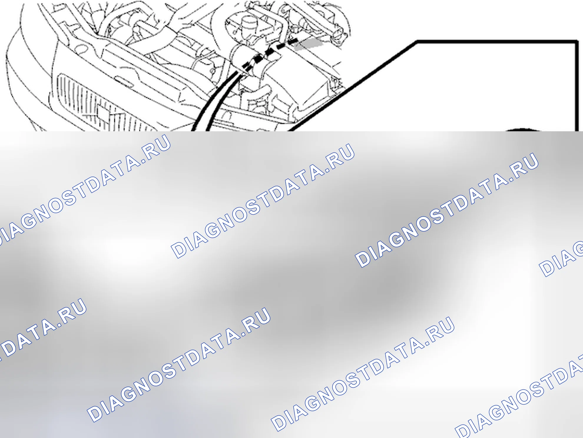 Рис. 975: Подготовка к корректировке. Volvo S80 I рестайлинг