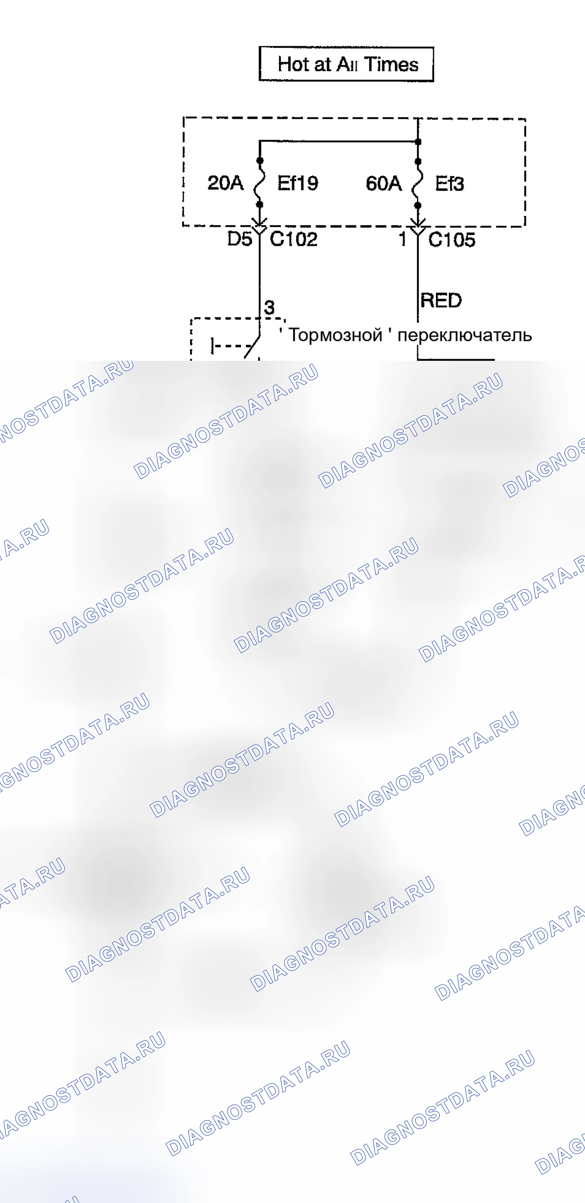Рис. 109: расшифровка кода ошибки C0094: тормозной переключатель всегда включен. Suzuki Verona I