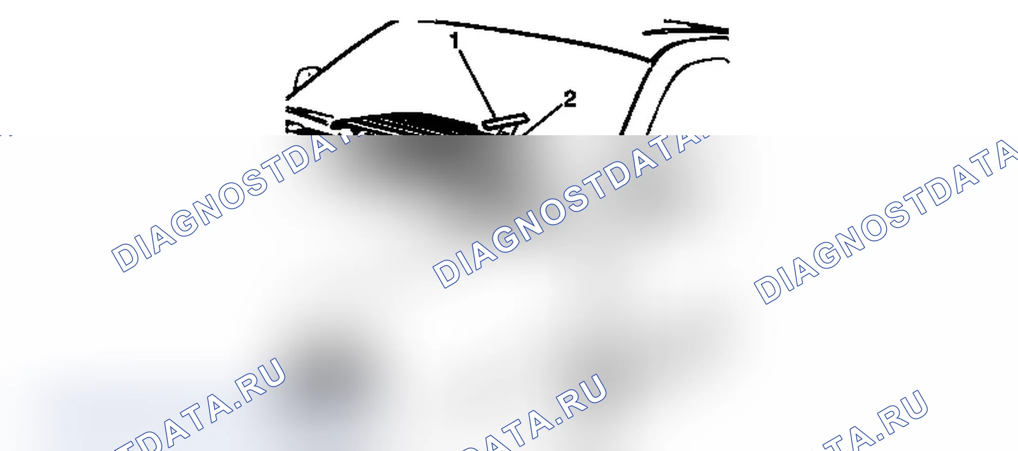 Рис. 36: Замена задней части капота (Chevrolet HD). GMC Cab & Chassis Sierra 3500 HD 