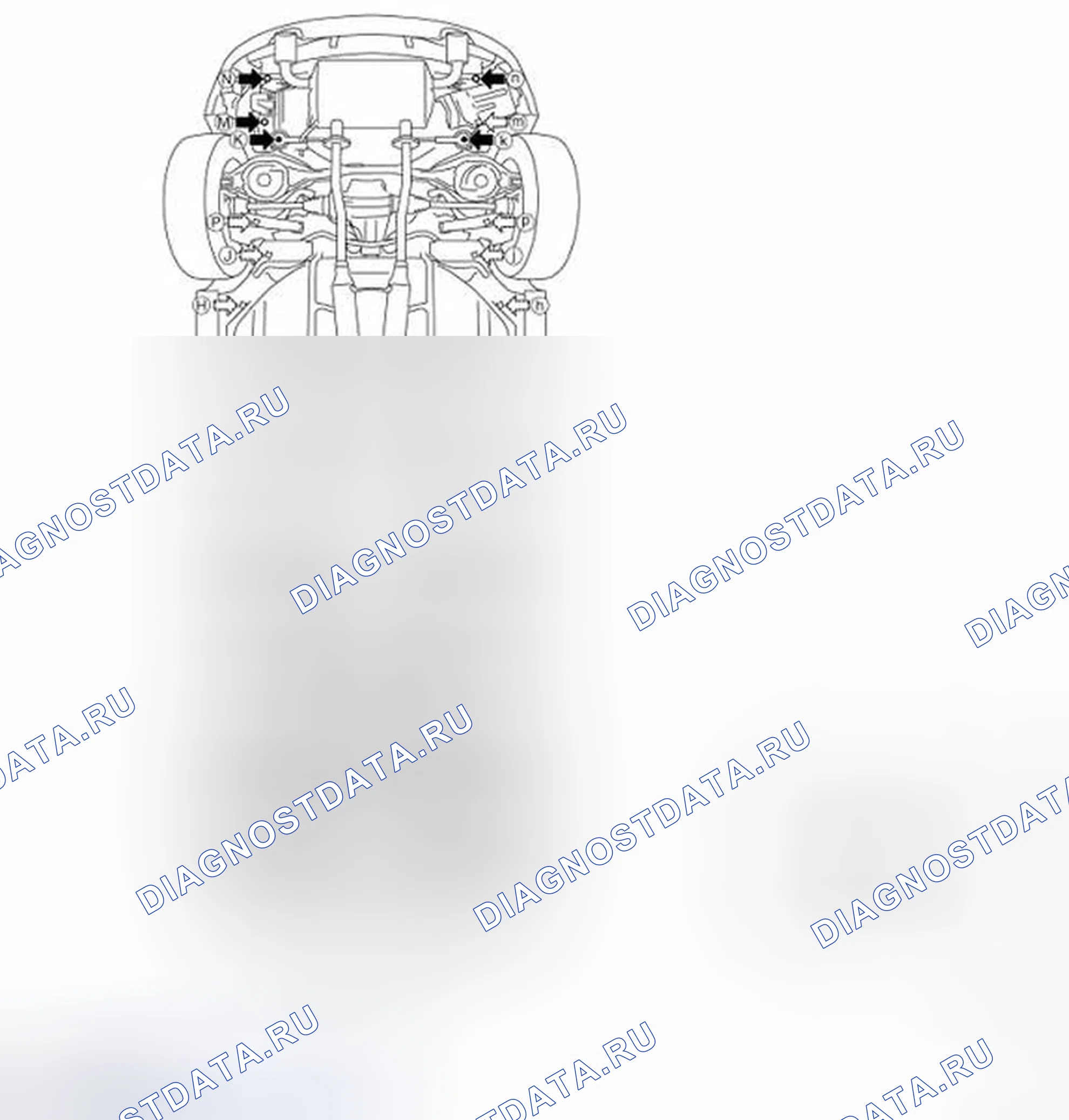 Рис. 221: ТОЧКИ ИЗМЕРЕНИЯ. Infiniti QX50 I