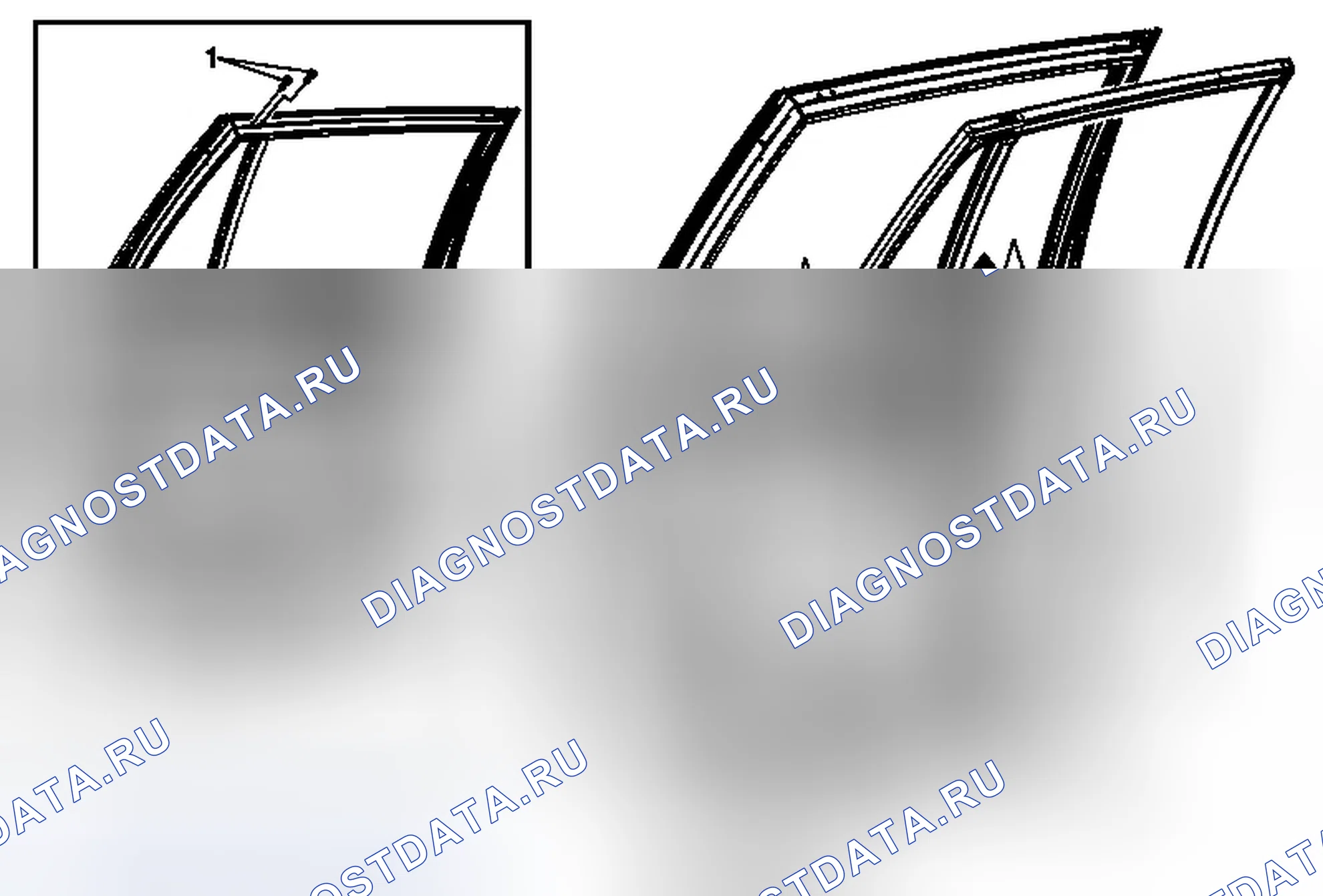 Рис. 6: Замена стационарного окна задней боковой двери. Chevrolet Traverse I