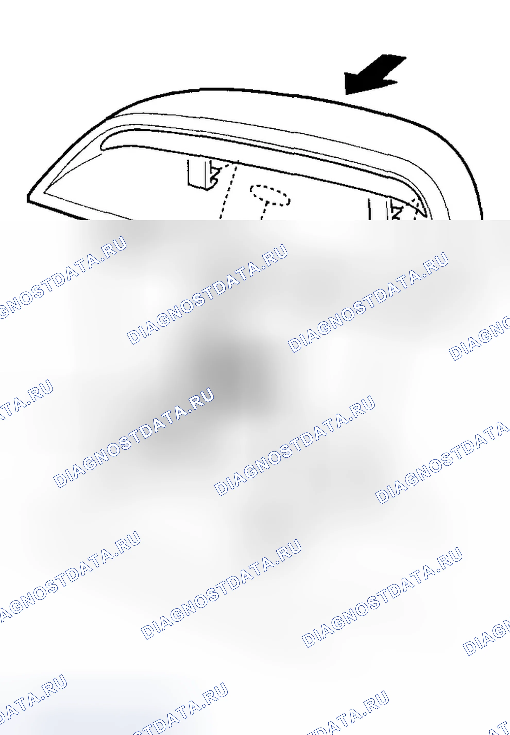 Рис. 62: Замена тормозного фонаря высокого монтажа. Honda Accord VI