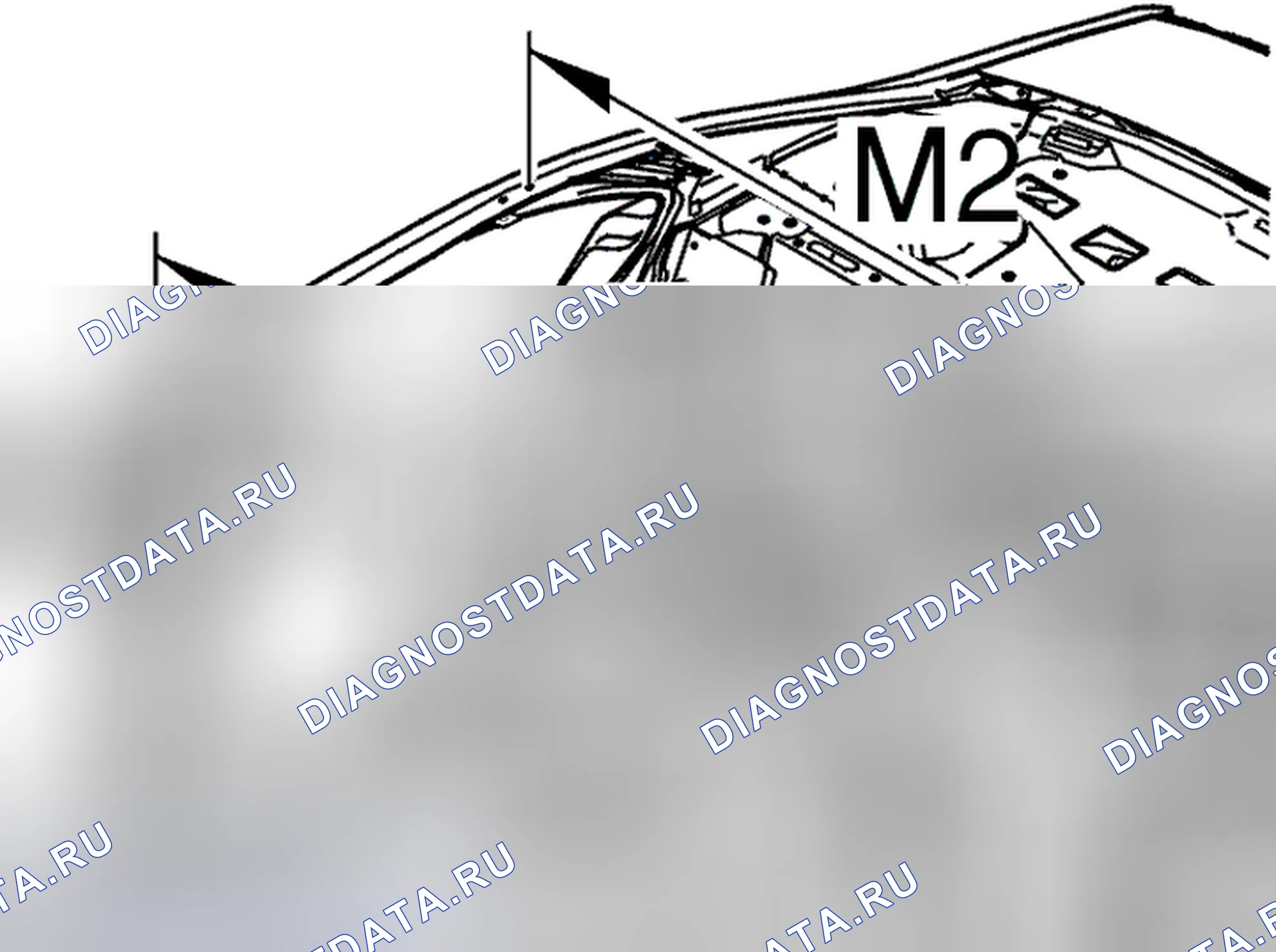 Рис. 179: Замена арки крыши, передней и задней рамы лобового стекла. Volvo S60 I