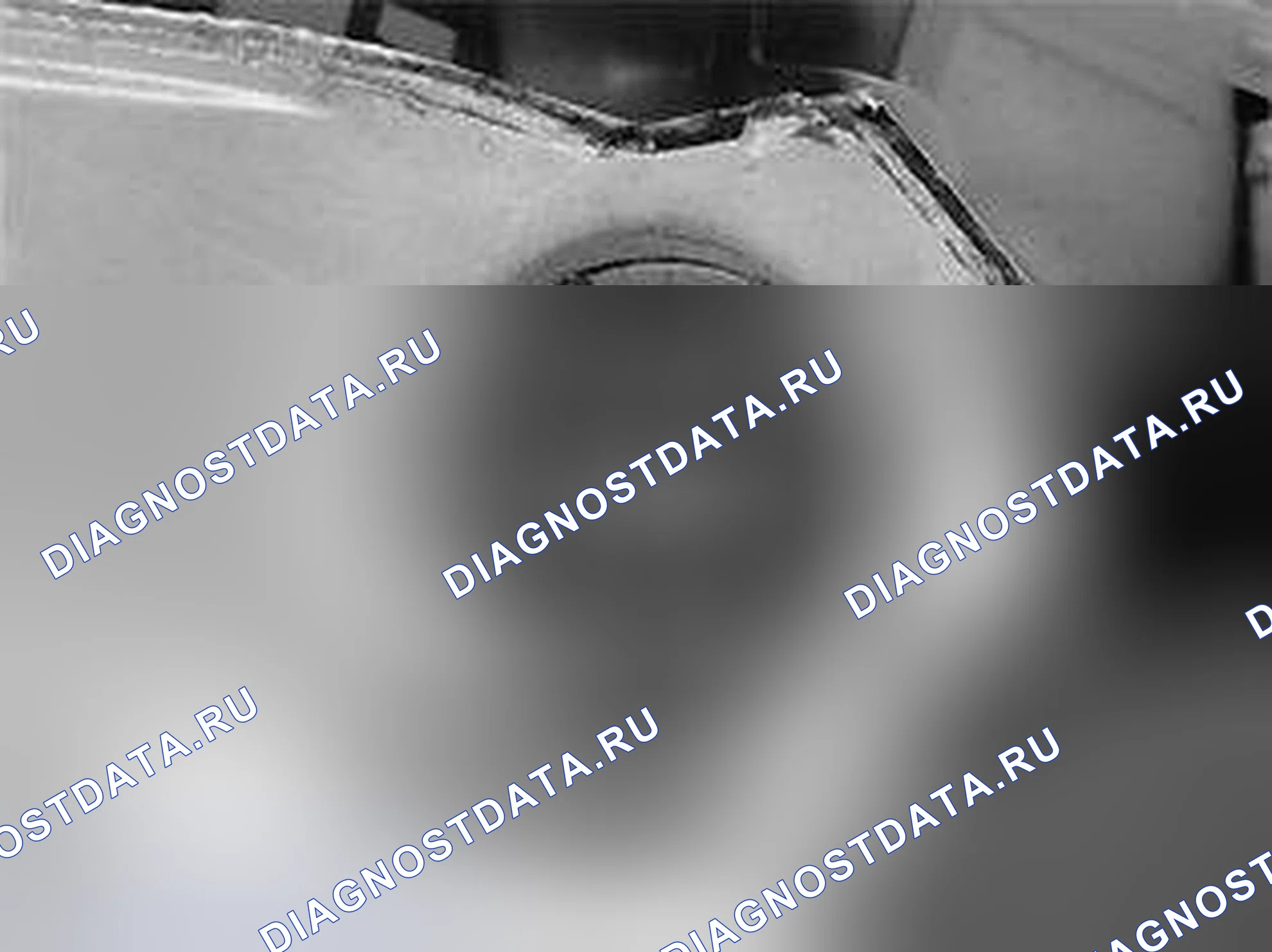 Рис. 241: Маркировка для ввода на подрамнике. Volvo V70 II