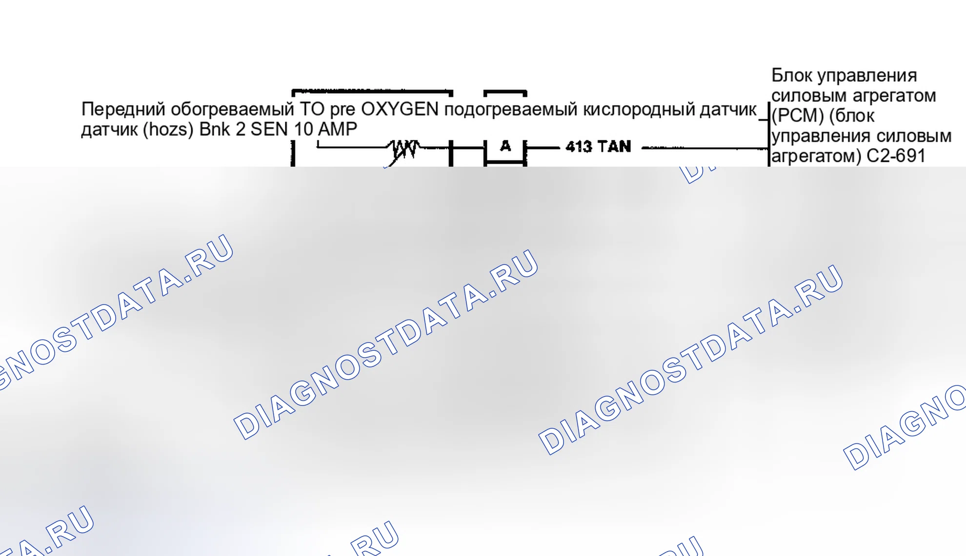 Рис. 7: Схема расшифровка кода ошибки P0131. Cadillac DeVille Concours 