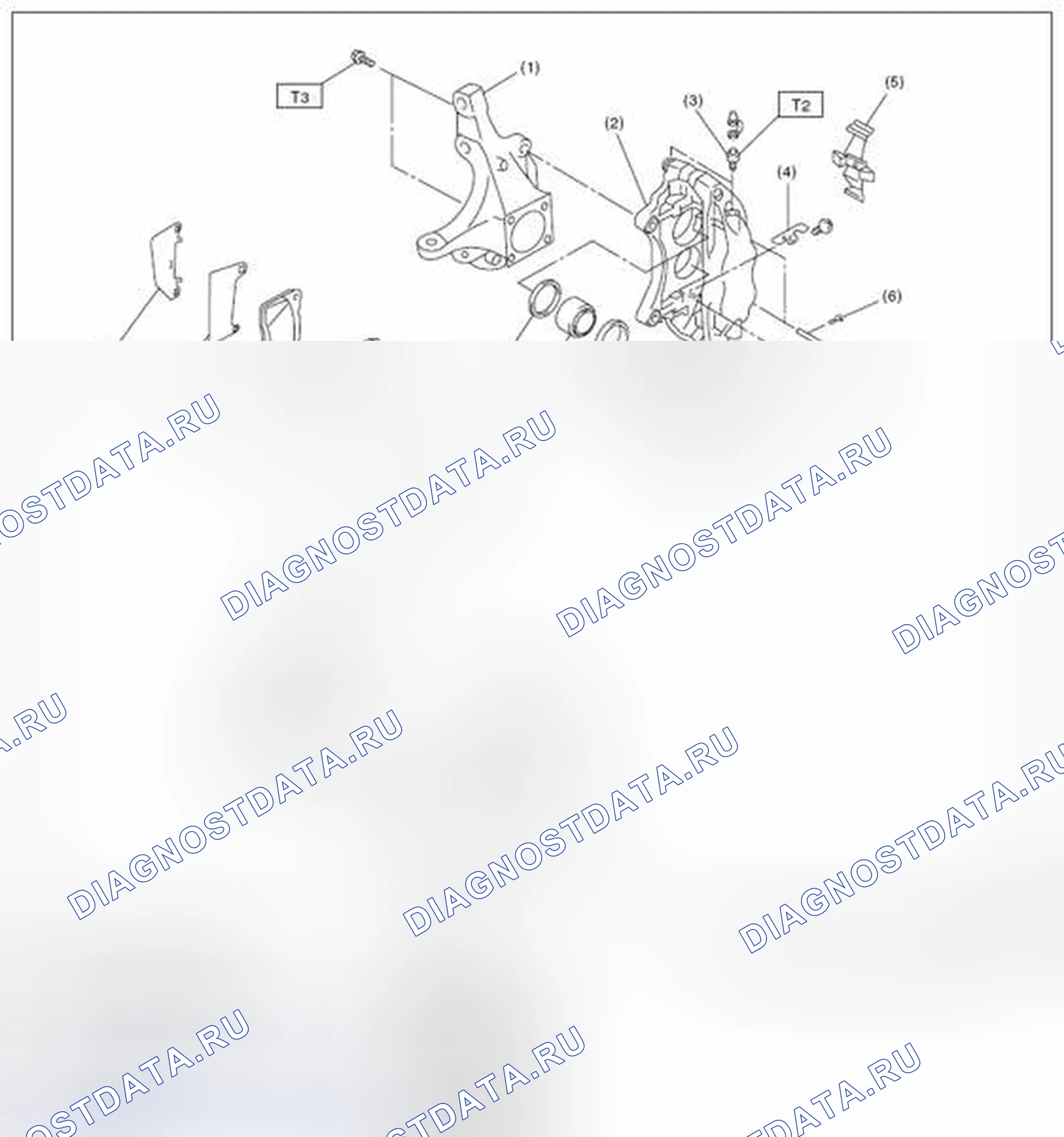 Рис. 91: ПЕРЕДНИЙ ДИСКОВЫЙ ТОРМОЗ (ТИП BREMBO). Subaru Impreza GK