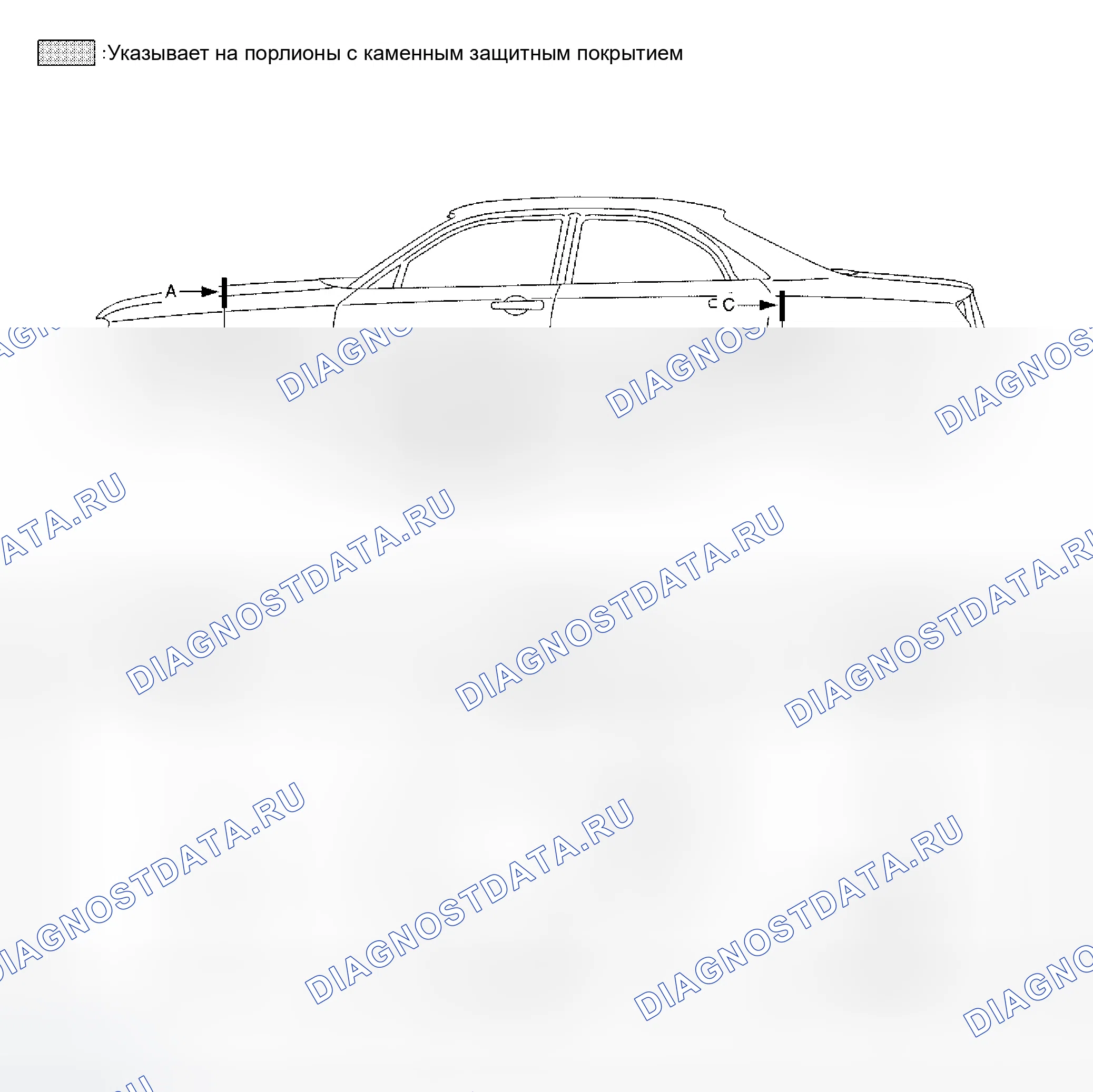 Рис. 39: КАМЕННОЕ ЗАЩИТНОЕ ПОКРЫТИЕ. Infiniti M45 II