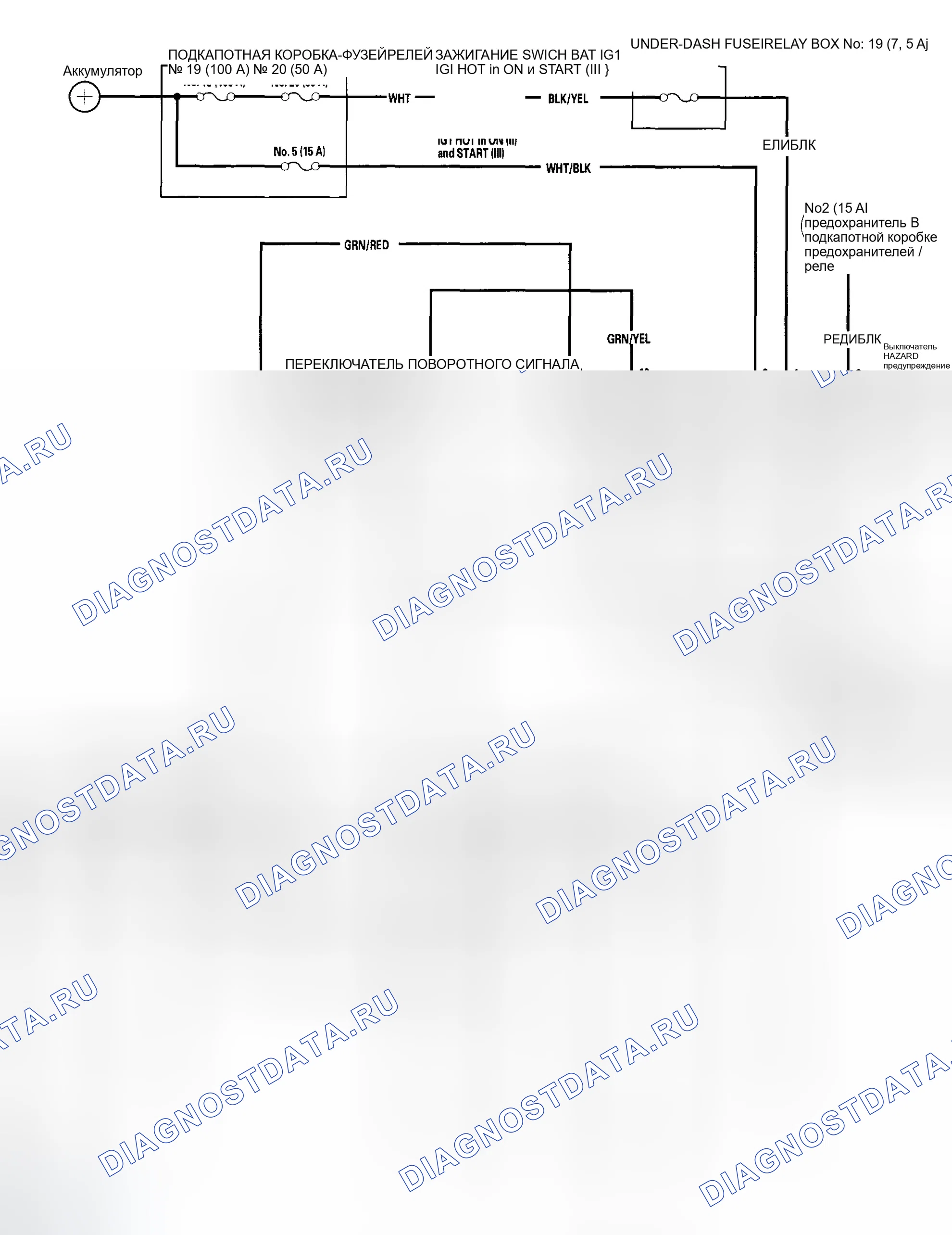 Рис. 26: Принципиальная схема. Honda Element YH2