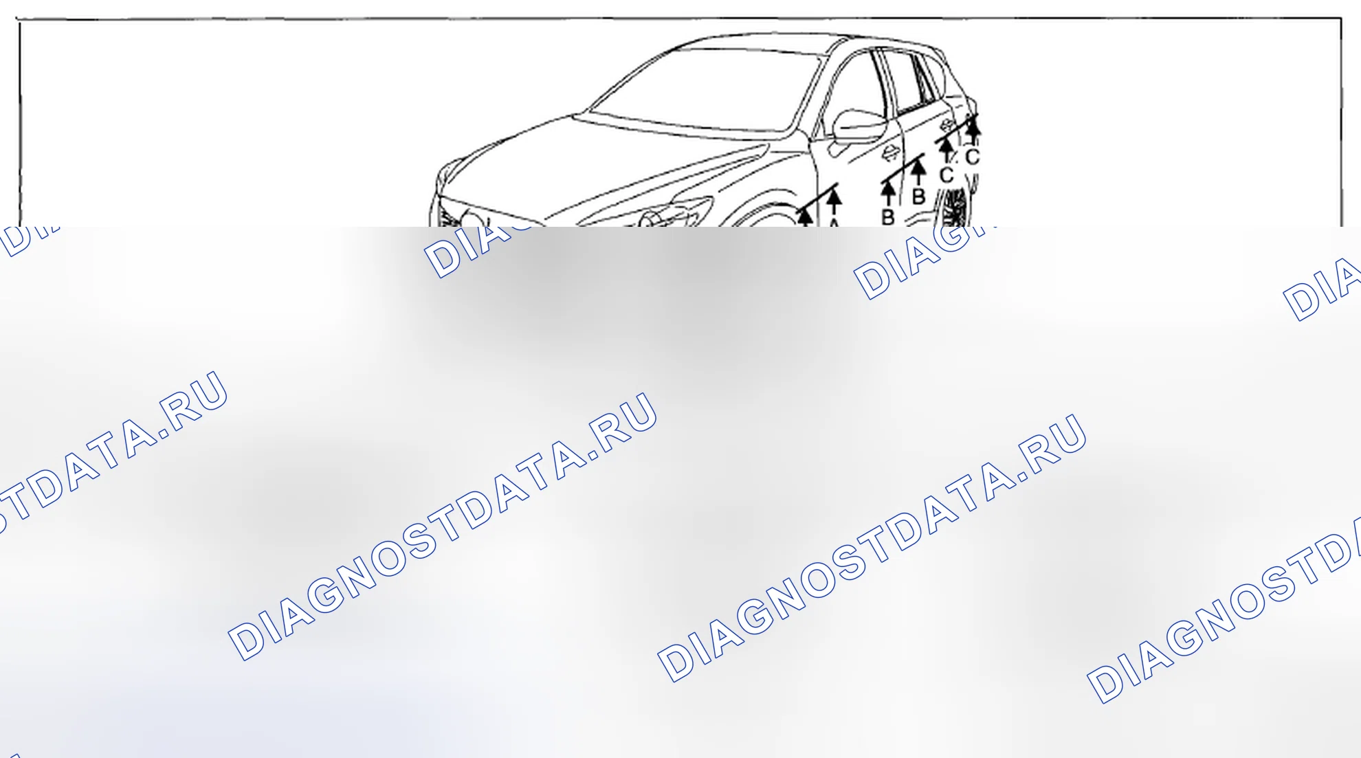 Рис. 90: РЕГУЛИРОВКА ДВЕРИ. Mazda CX-5 I