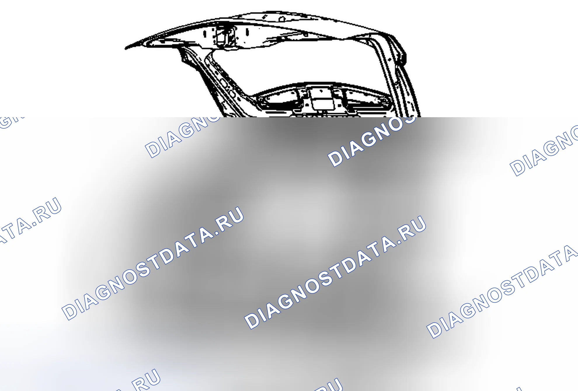 Рис. 116: Замена Weatherstrip дверь багажника. Cadillac SRX II рестайлинг