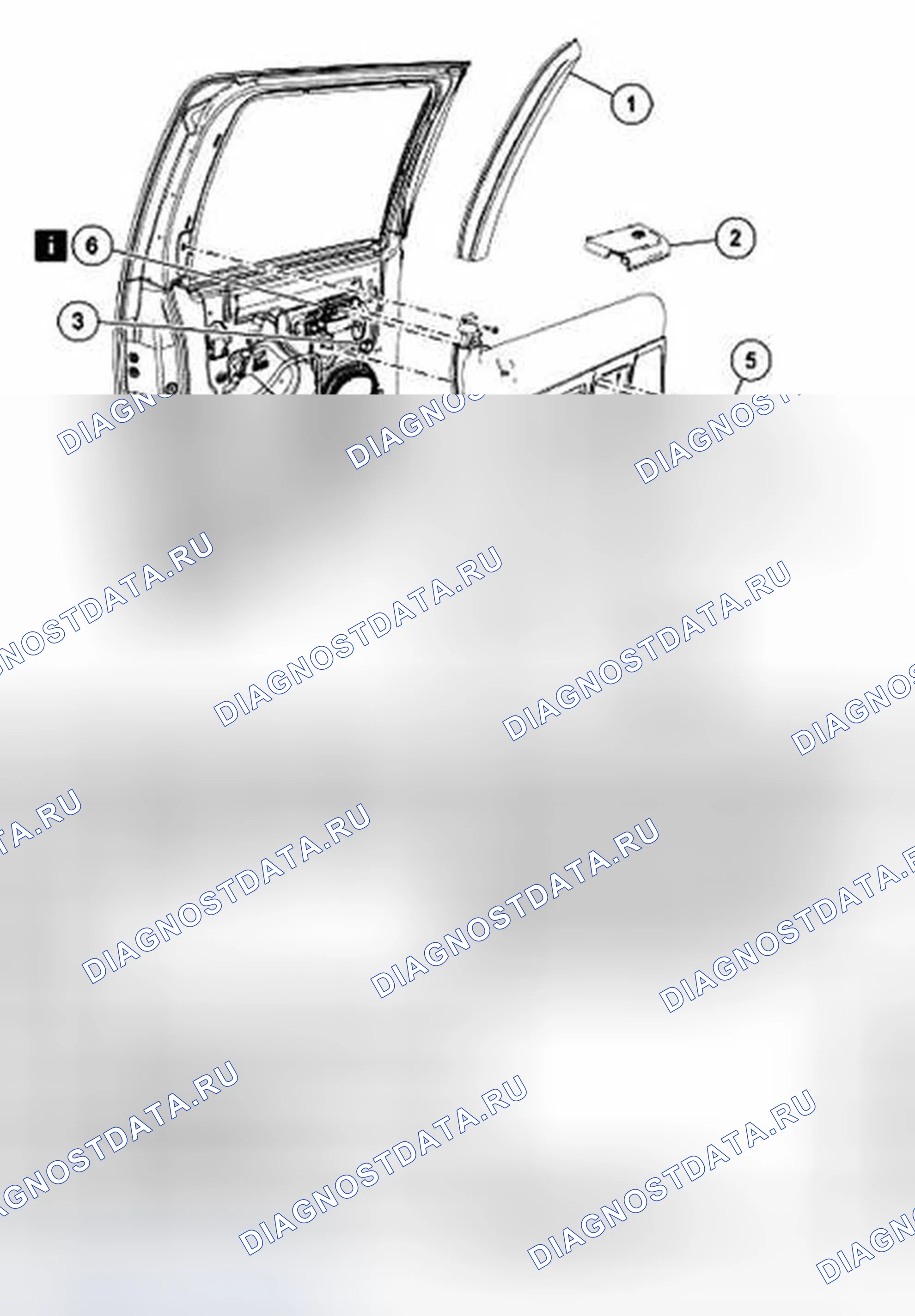 Рис. 194: обивка задней двери - суперкреп. Ford Pickup F150 