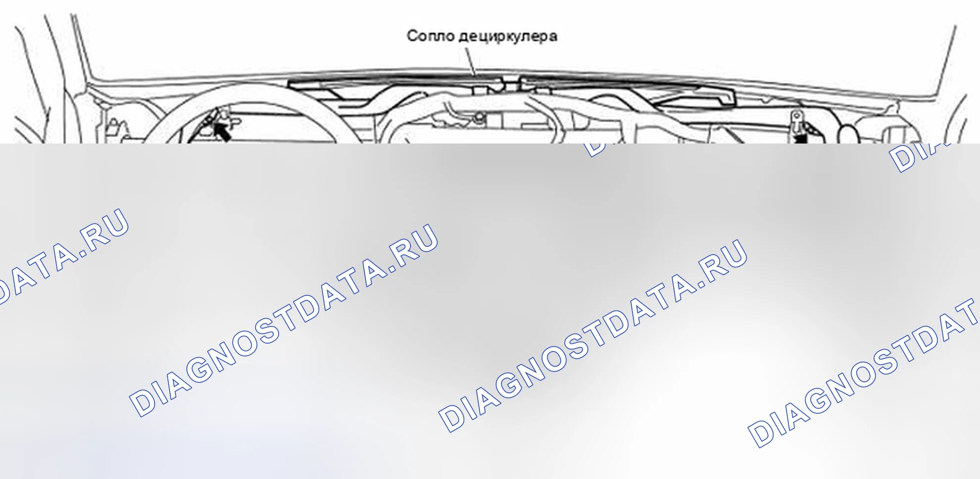 Рис. 82: Демонтаж сопла дефростера, воздуховодов и вентиляционных каналов. Nissan 350Z I рестайлинг