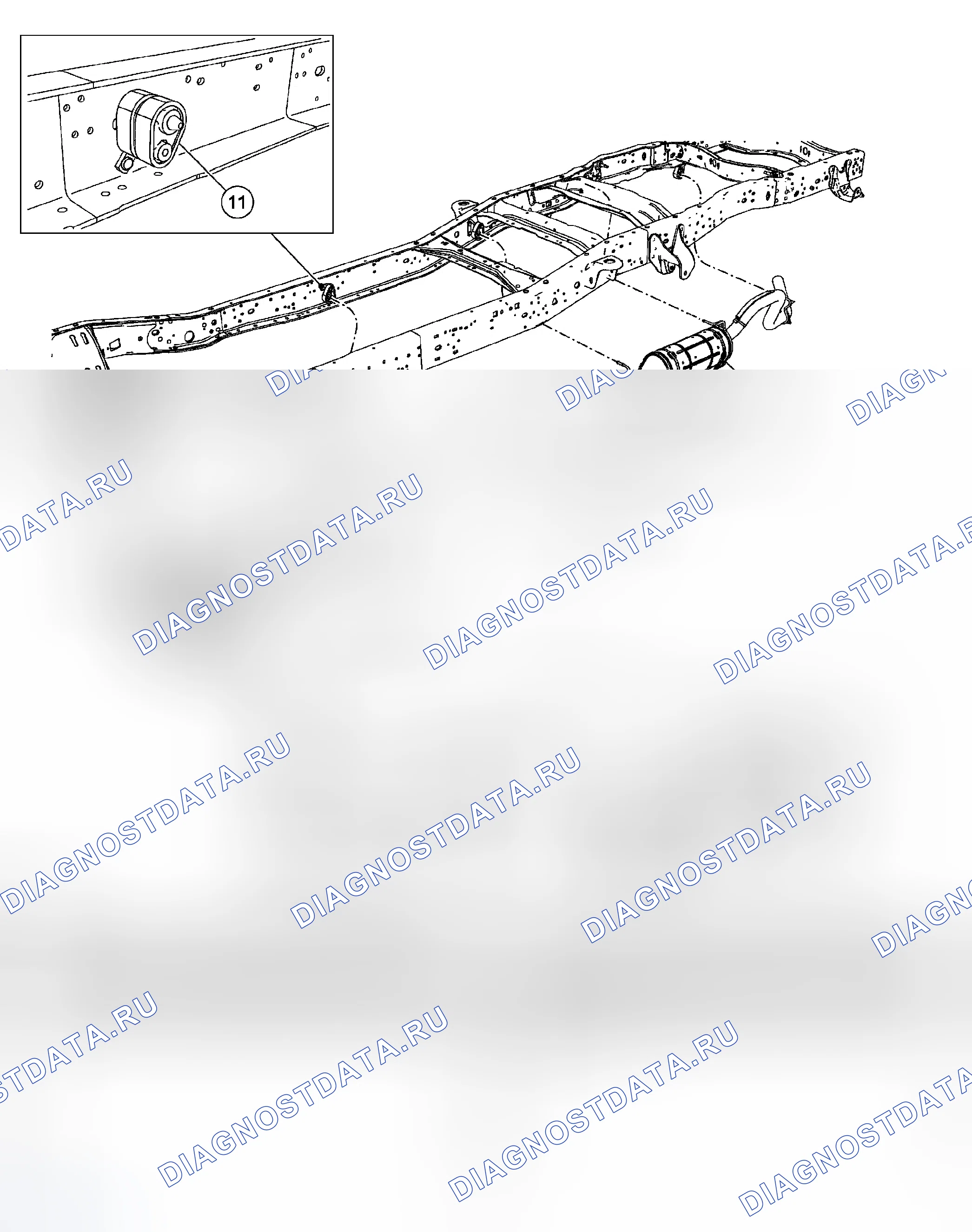 Рис. 14: Выхлопная система - разнесенный вид. Ford Cab & Chassis F350 Super Duty 