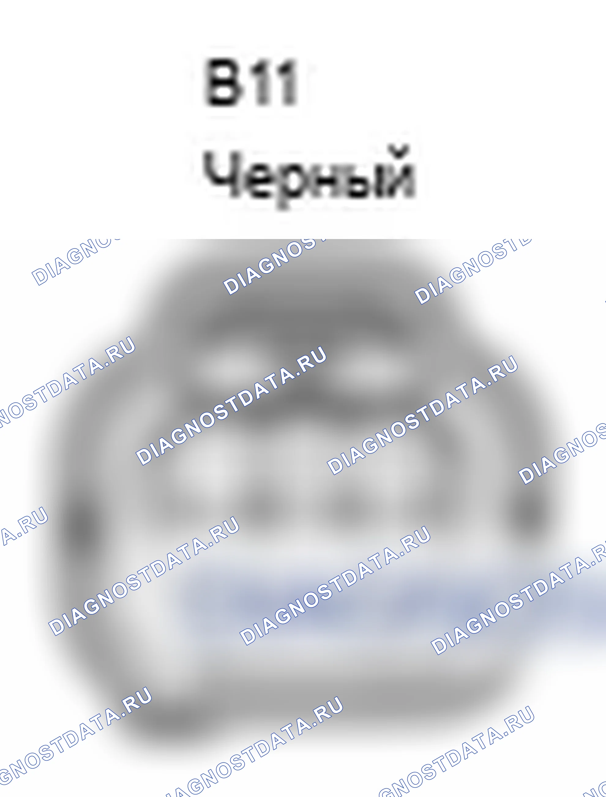 Рис. 174: Вид с торца разъема датчика вентиляции смога (B11). Lexus IS F I