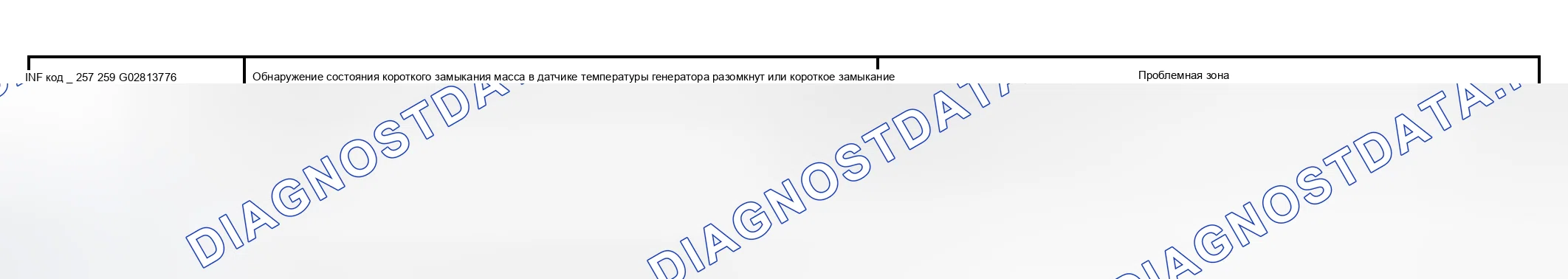 Рис. 109: расшифровка кода ошибки P3120 информационный код 257, диаграмма 259. Toyota Prius I рестайлинг