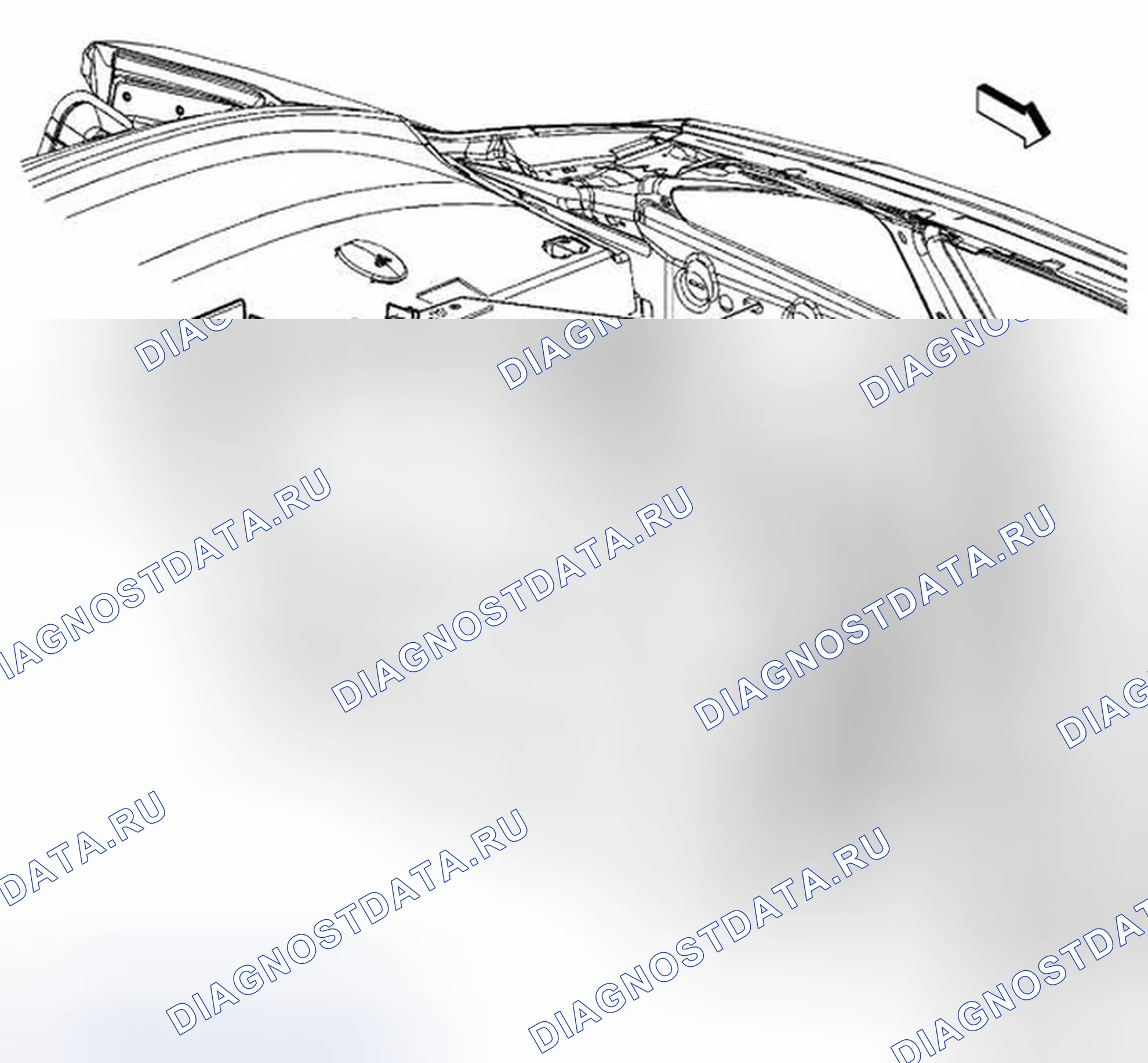 Рис. 5: Замена гарнисажа - нижняя стойка замка. Chevrolet Cobalt I