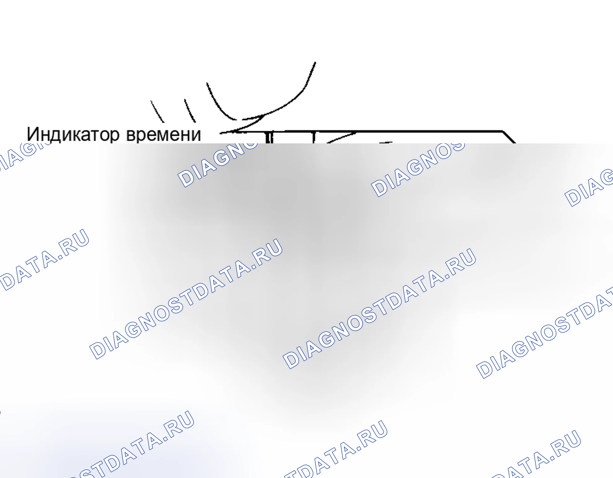 Рис. 1: Определение местоположения меток опережения зажигания. Hyundai Santa Cruz I