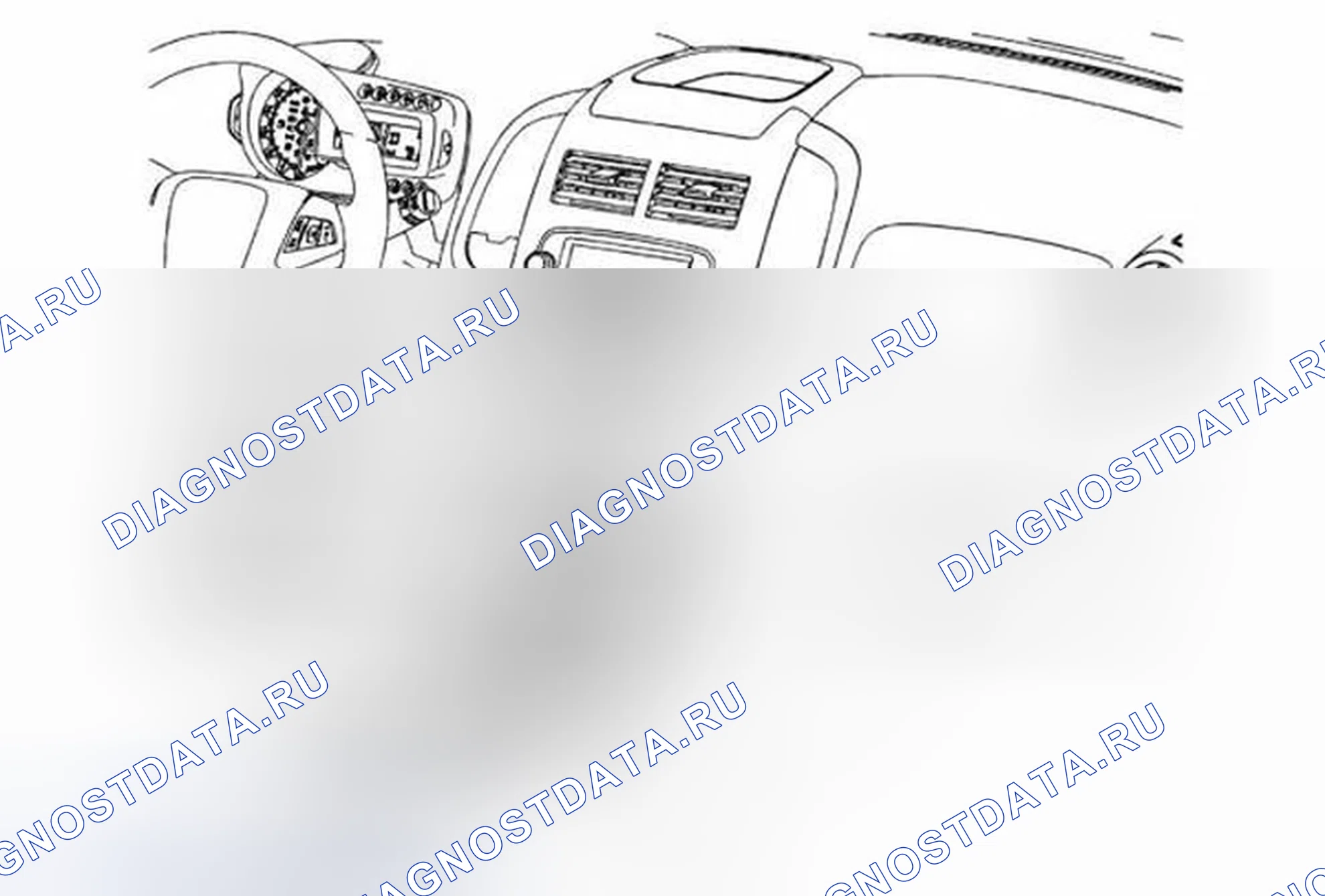 Рис. 76: Замена крышки передней напольной консоли (автоматическая коробка передач). Chevrolet Sonic I