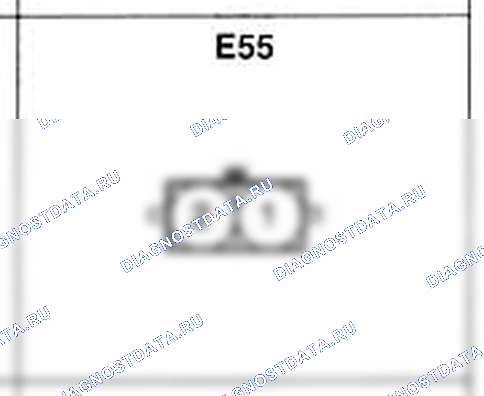 Распиновка разъёма E55 — жгута двигателя. Hyundai Accent LC